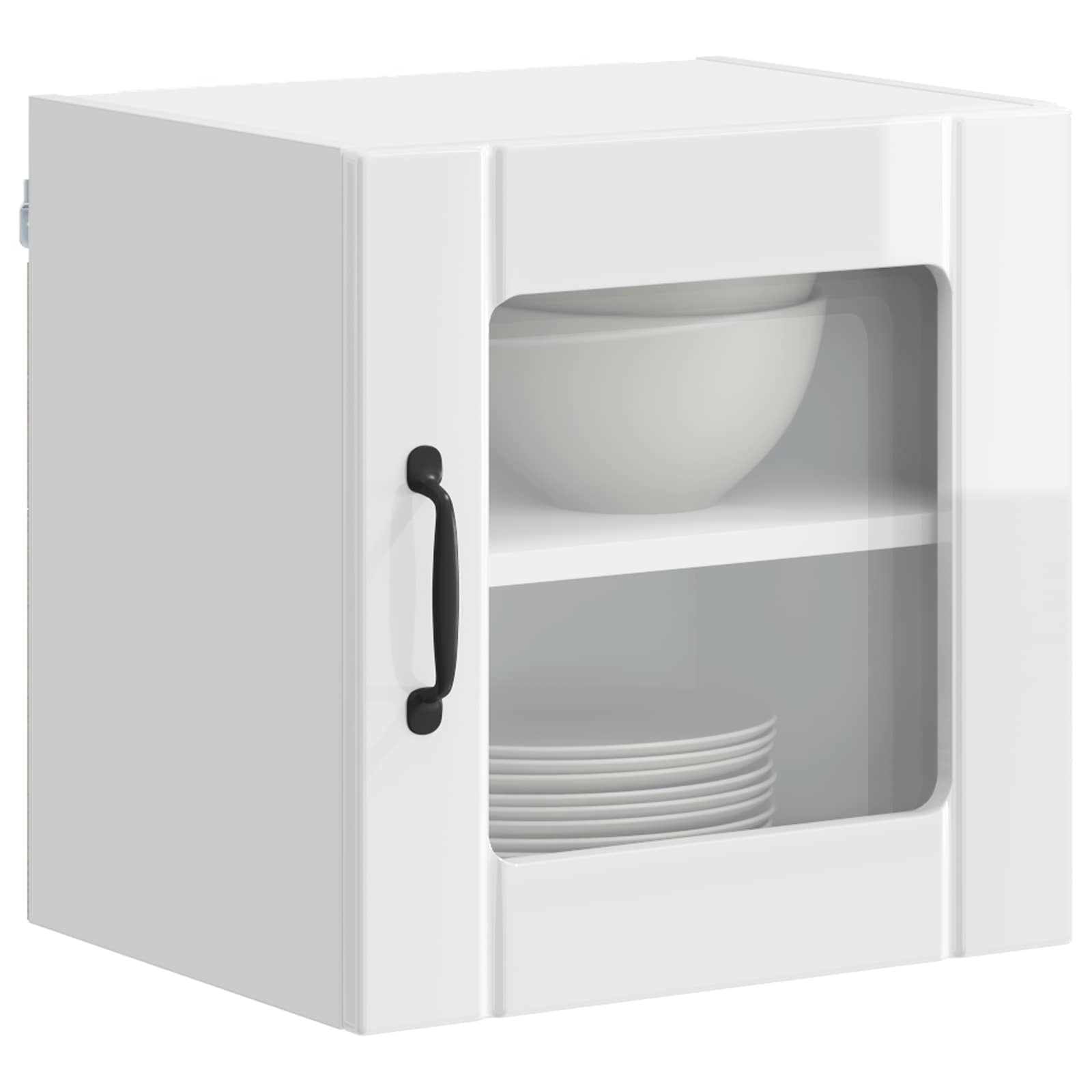 Ραφιέρα τοίχου LUCCA 2 pcs Γυαλιστερό Λευκό 40 x 31 x 40 εκ.