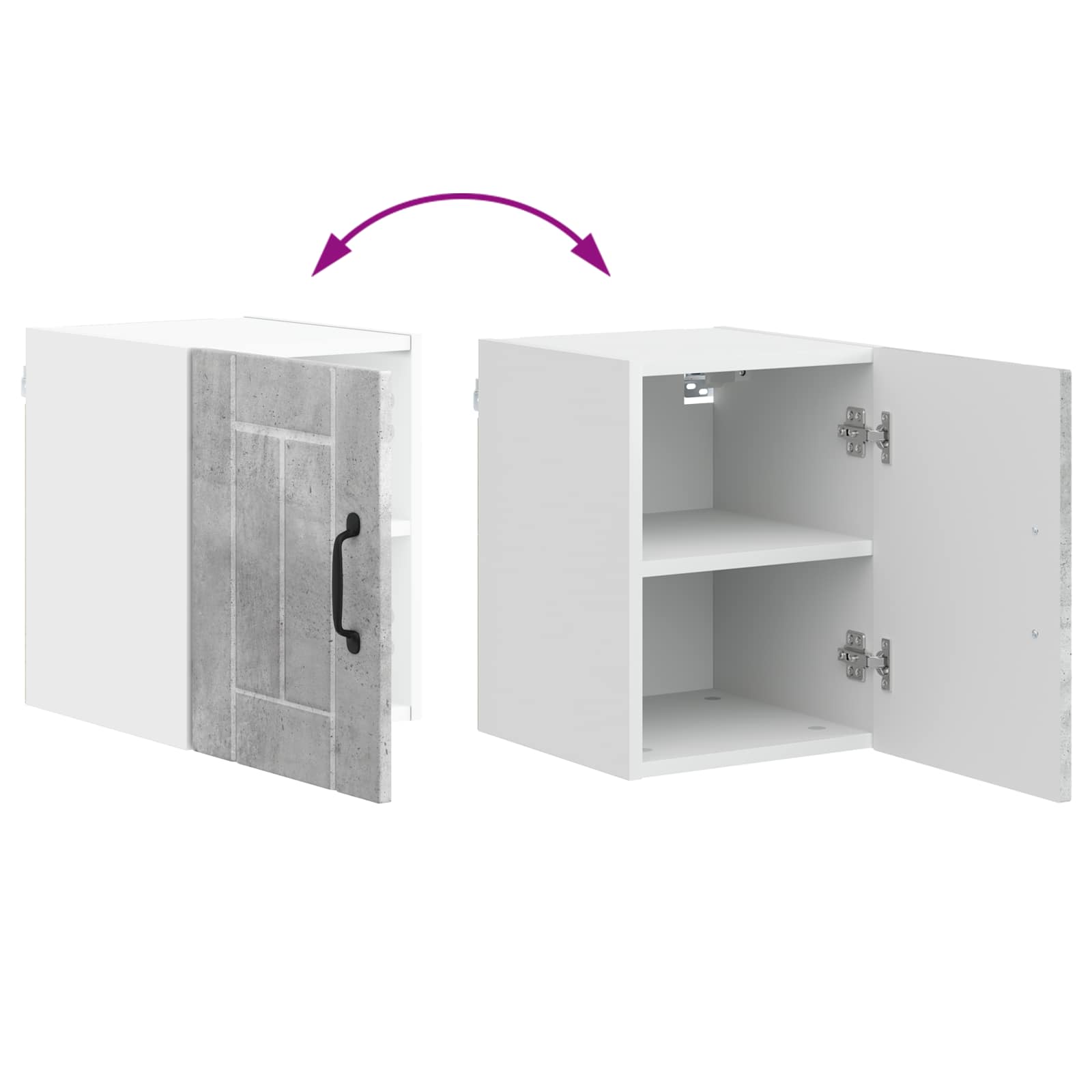 Ντουλάπα Κουζίνας Lucca 2 pcs Σκυρόδεμα Γκρι 30 x 31 x 40 εκ. - Pakobazaar