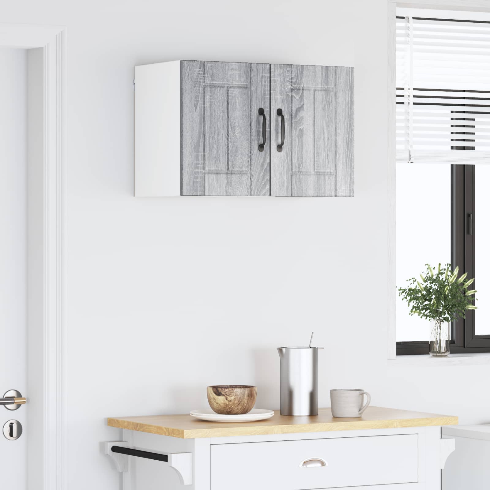 Ντουλάπα Κουζίνας 2 pcs Γκρίζο Σονομα 30 x 31 x 40 εκ.