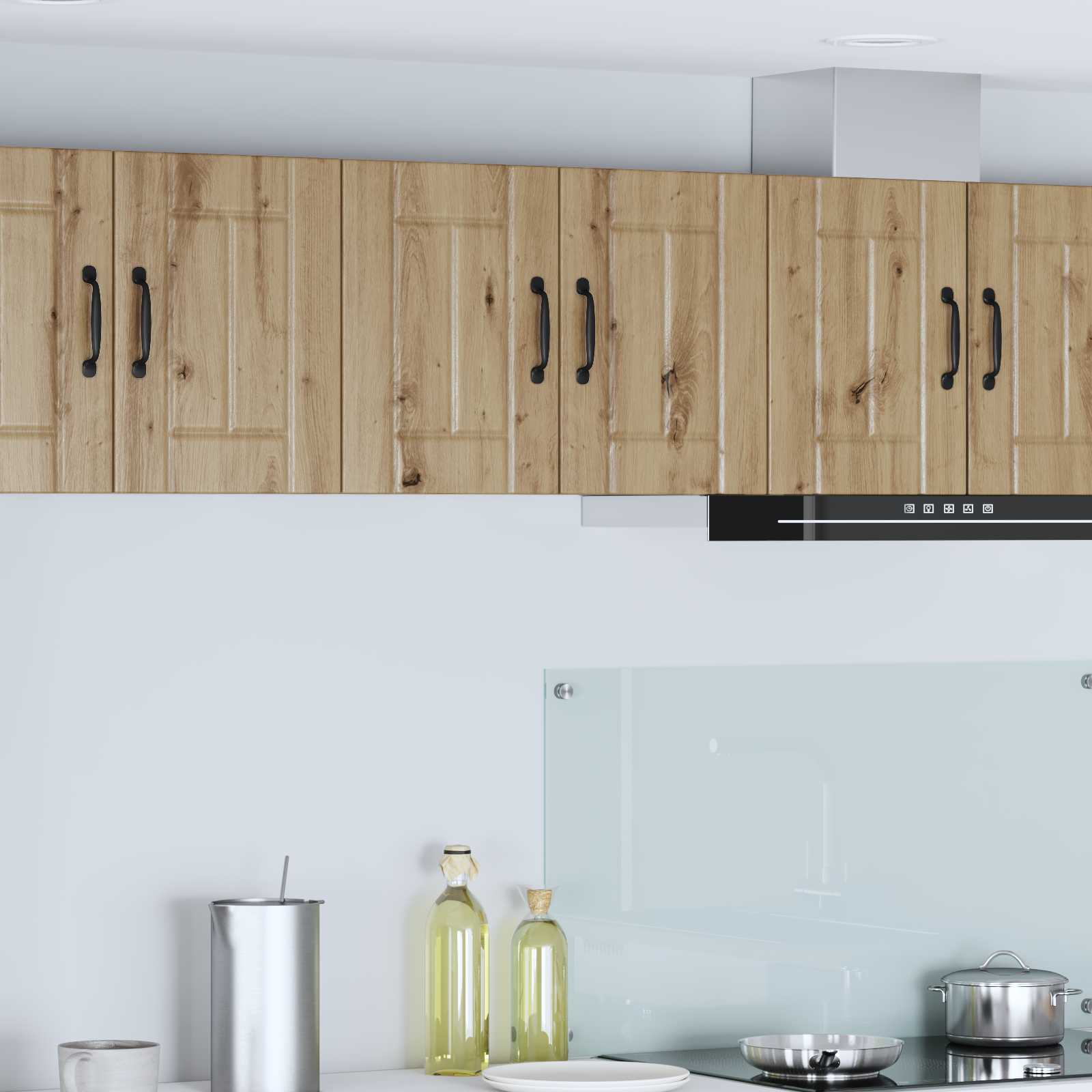 Ντουλάπα Τοίχου LUCCA 2 pcs Artisan Δρυς Επεξεργασμένο Ξύλο