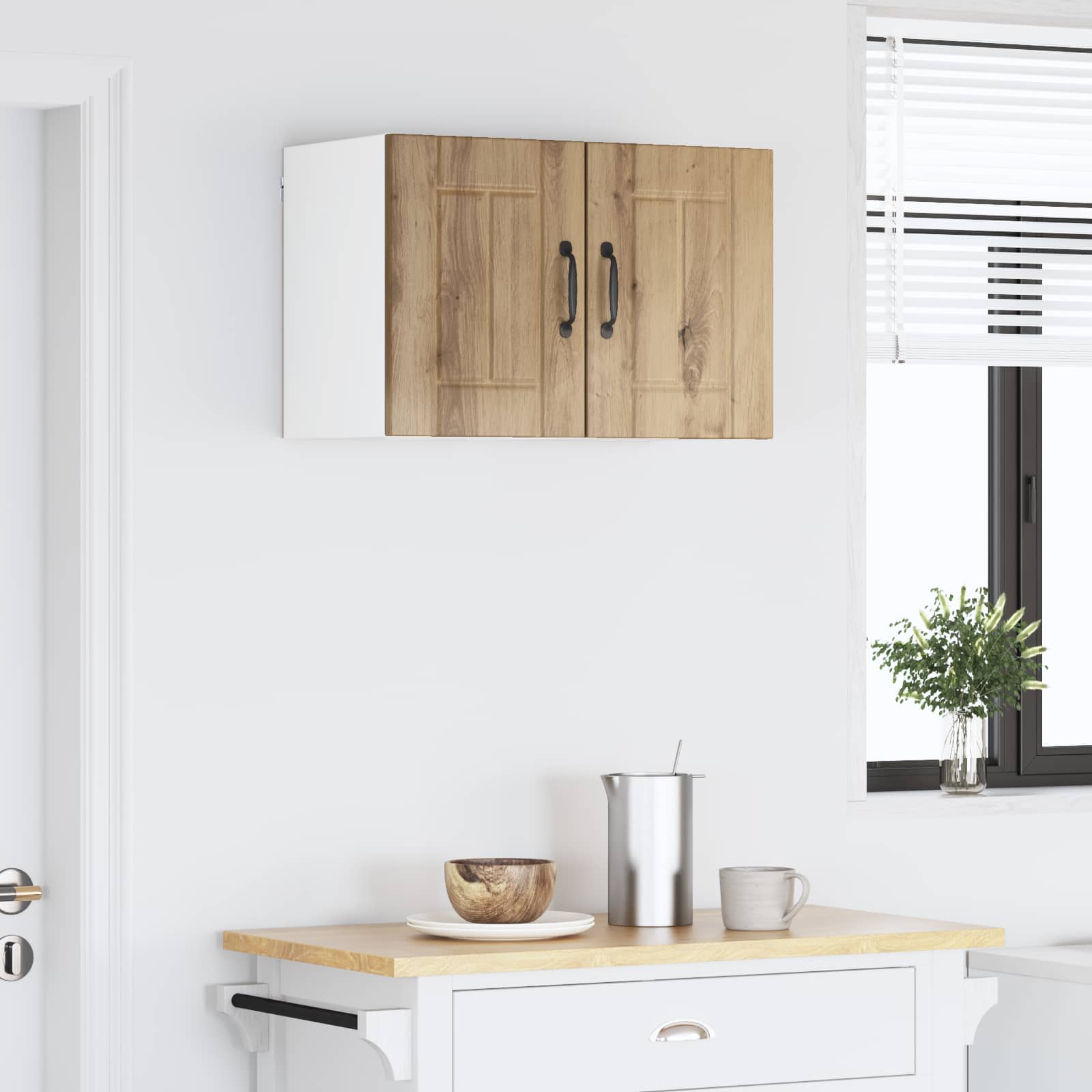 Ντουλάπα Τοίχου LUCCA 2 pcs Artisan Δρυς Επεξεργασμένο Ξύλο