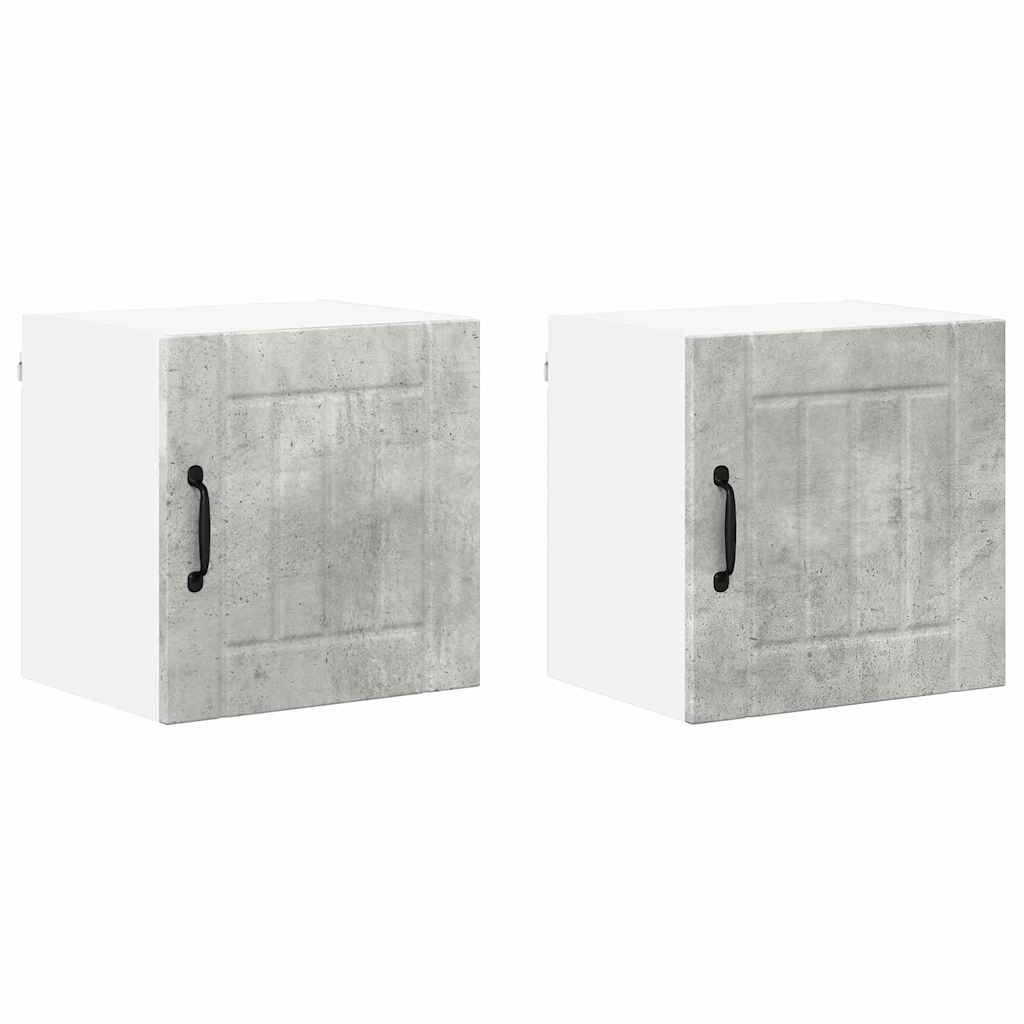Ντουλάπα Κουζίνας Lucca 2 pcs Σκυρόδεμα Γκρι 40 x 31 x 40 εκ. - Pakobazaar