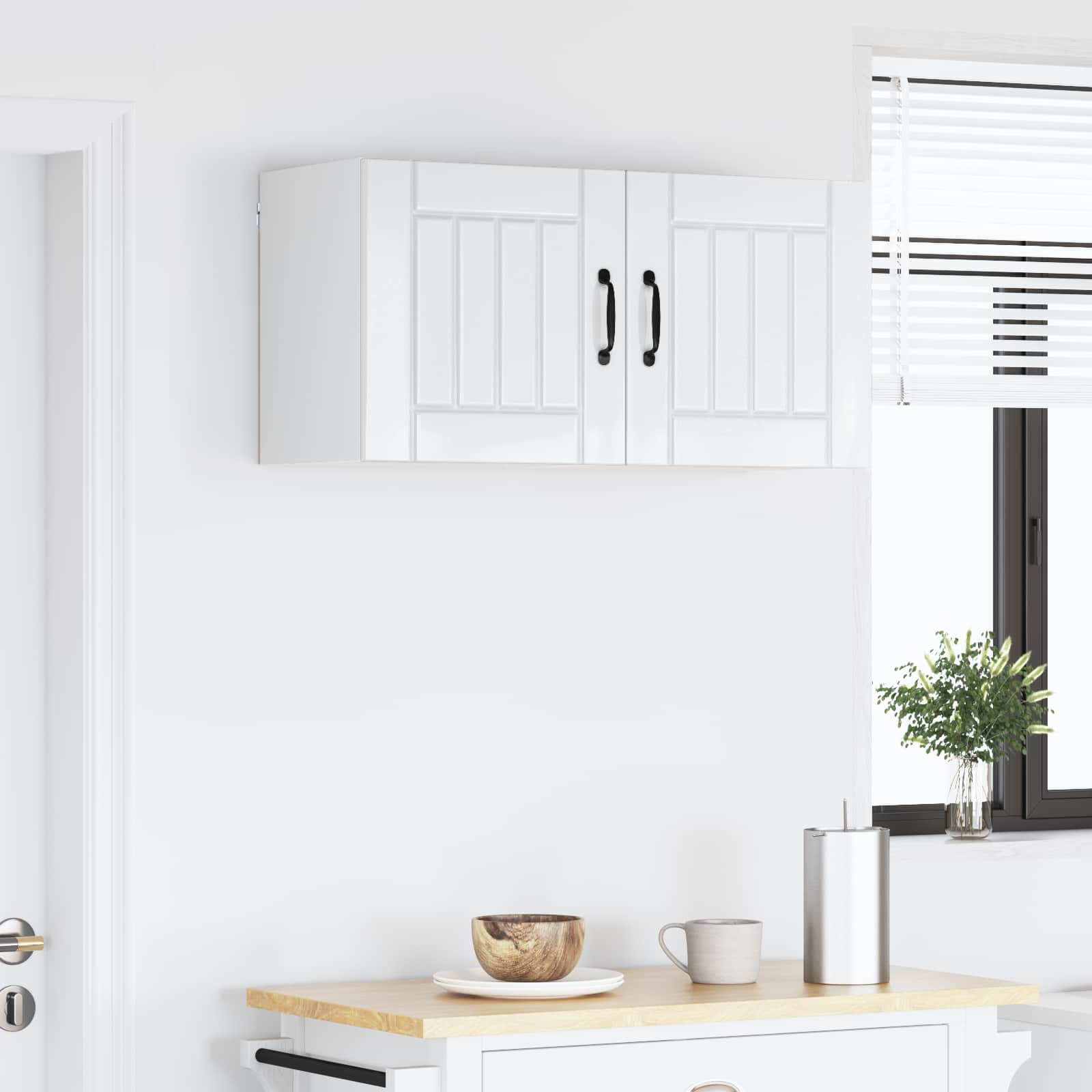 Ντουλάπα Κουζίνας Lucca 2 pcs Γυαλιστερό Λευκό 40 x 31 x 40 εκ.