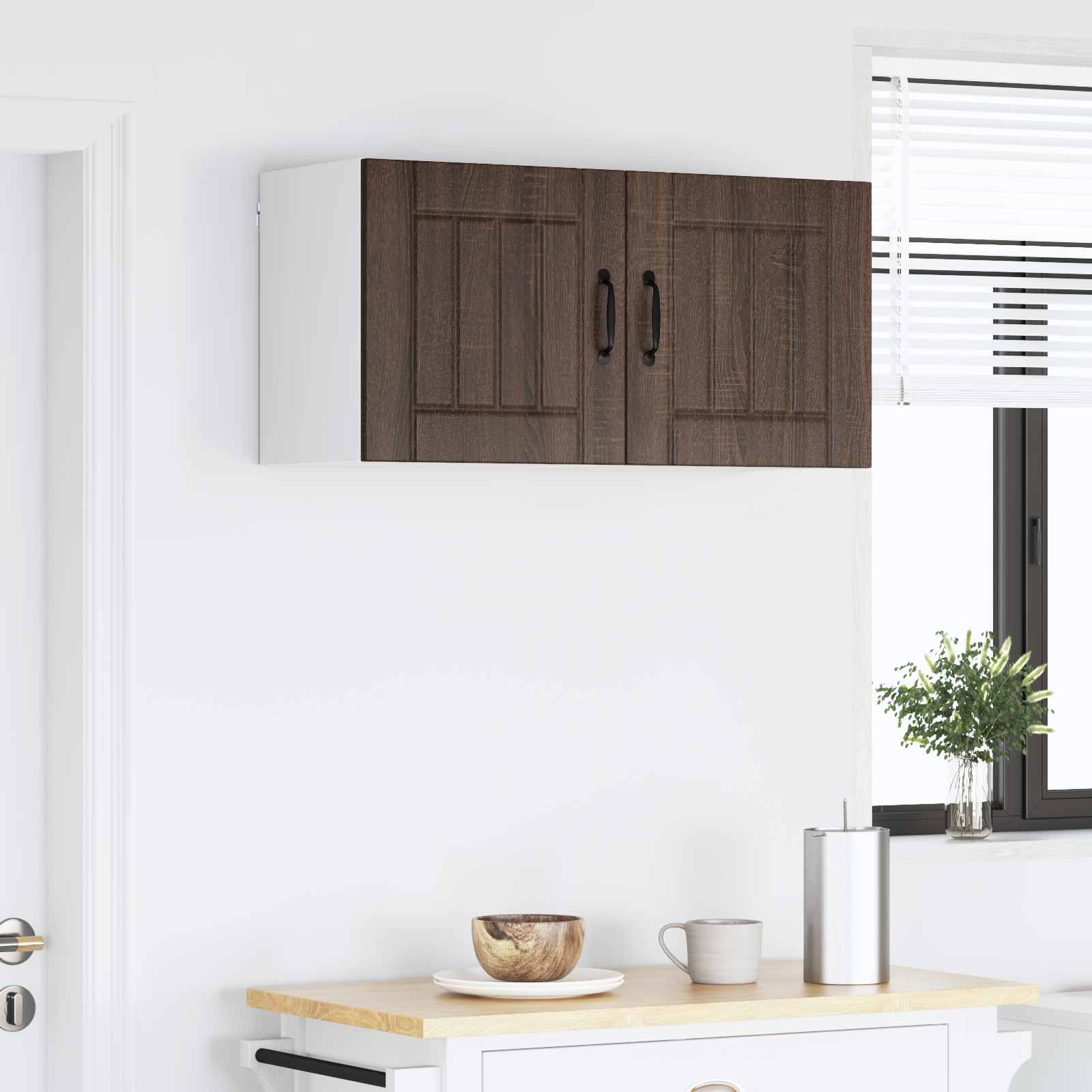 Ντουλάπα Τοίχου LUCCA 2 pcs Καφέ Ξύλο Δρυός 40 x 31 x 40 εκ.