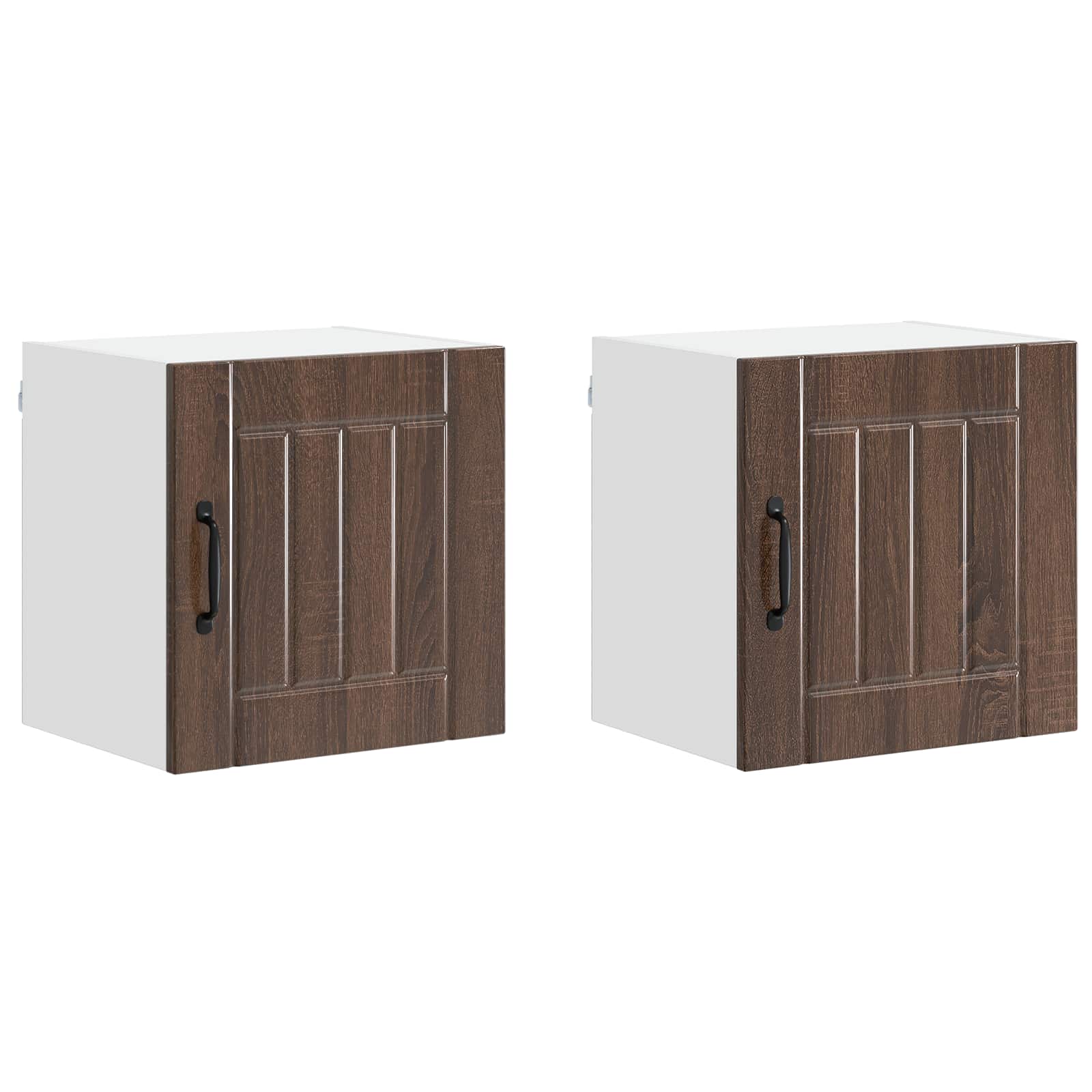 Ντουλάπα Τοίχου LUCCA 2 pcs Καφέ Ξύλο Δρυός 40 x 31 x 40 εκ.