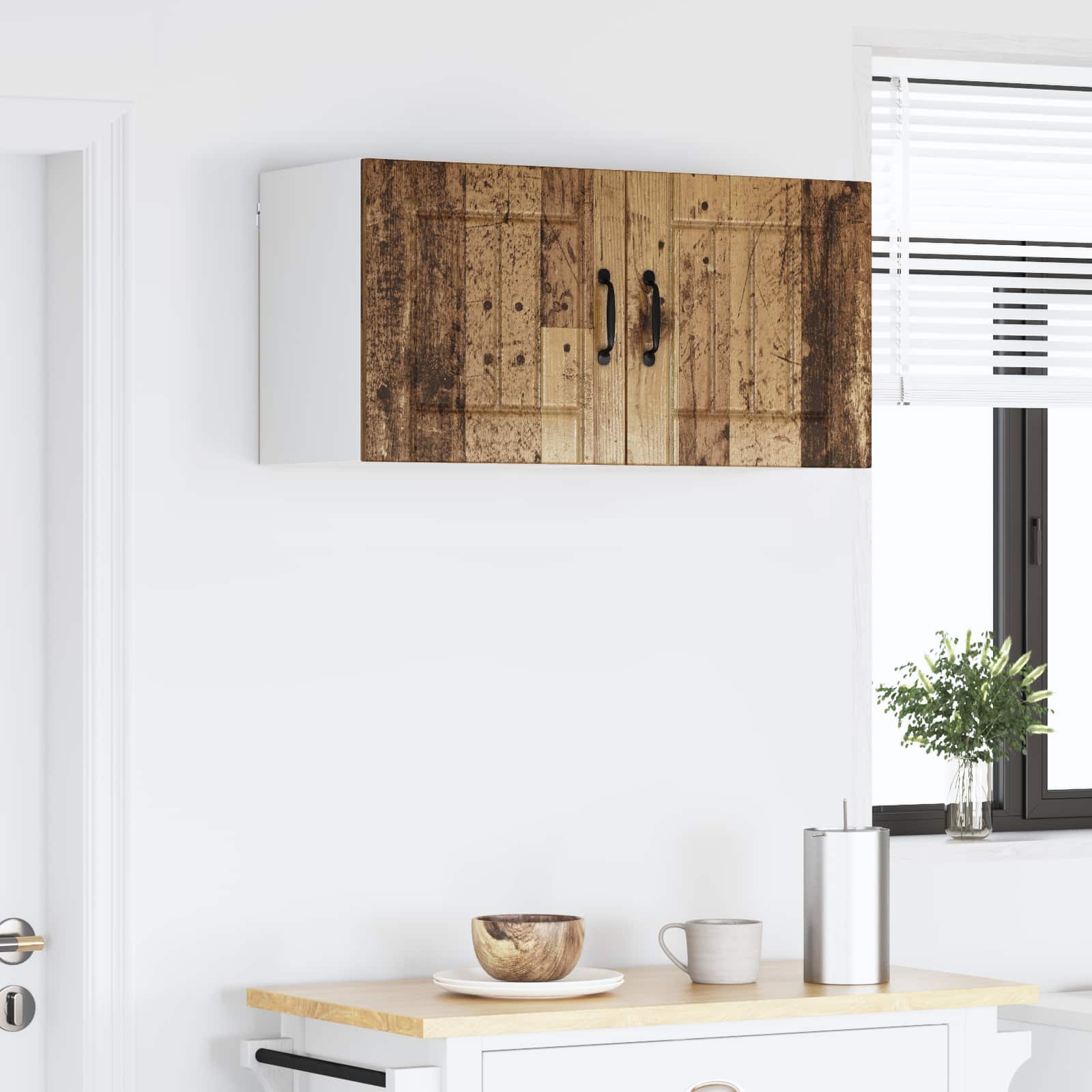 Ντουλάπα Τοίχου LUCCA 2 pcs Παλαιωμένο ξύλο 40 x 31 x 40 εκ.