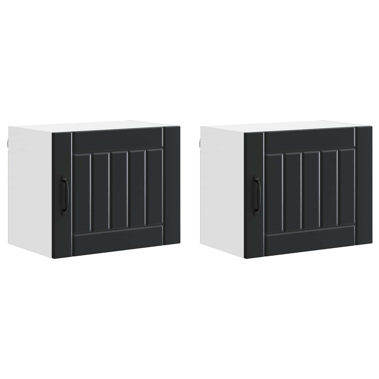 Ντουλάπα Κουζίνας 2 pcs Μαύρο 50 x 31 x 40 εκ.