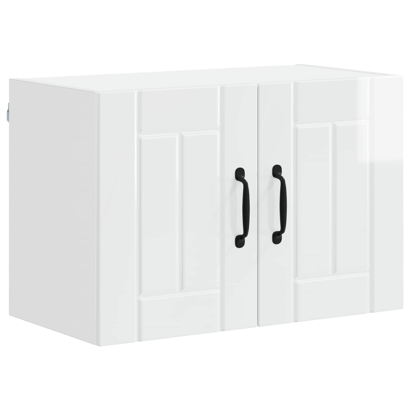 Κρεμαστό ντουλάπι κουζίνας Επιτοίχιο Υψηλής γυαλάδας λευκό