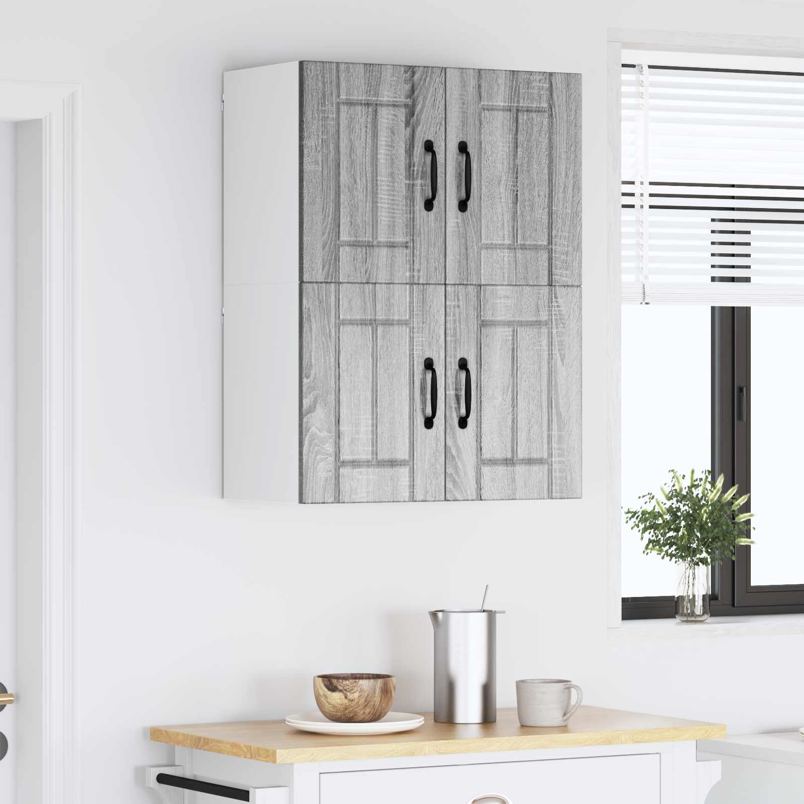 Ντουλάπα Τοίχου LUCCA 2 pcs Γκρι Sonoma 60 x 31 x 40 εκ