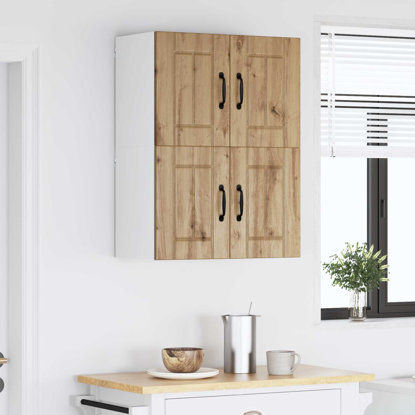 Τοίχοι ντουλαπών κουζίνας Επιτοίχιο Lucca 2 pcs Artisan Δρυς