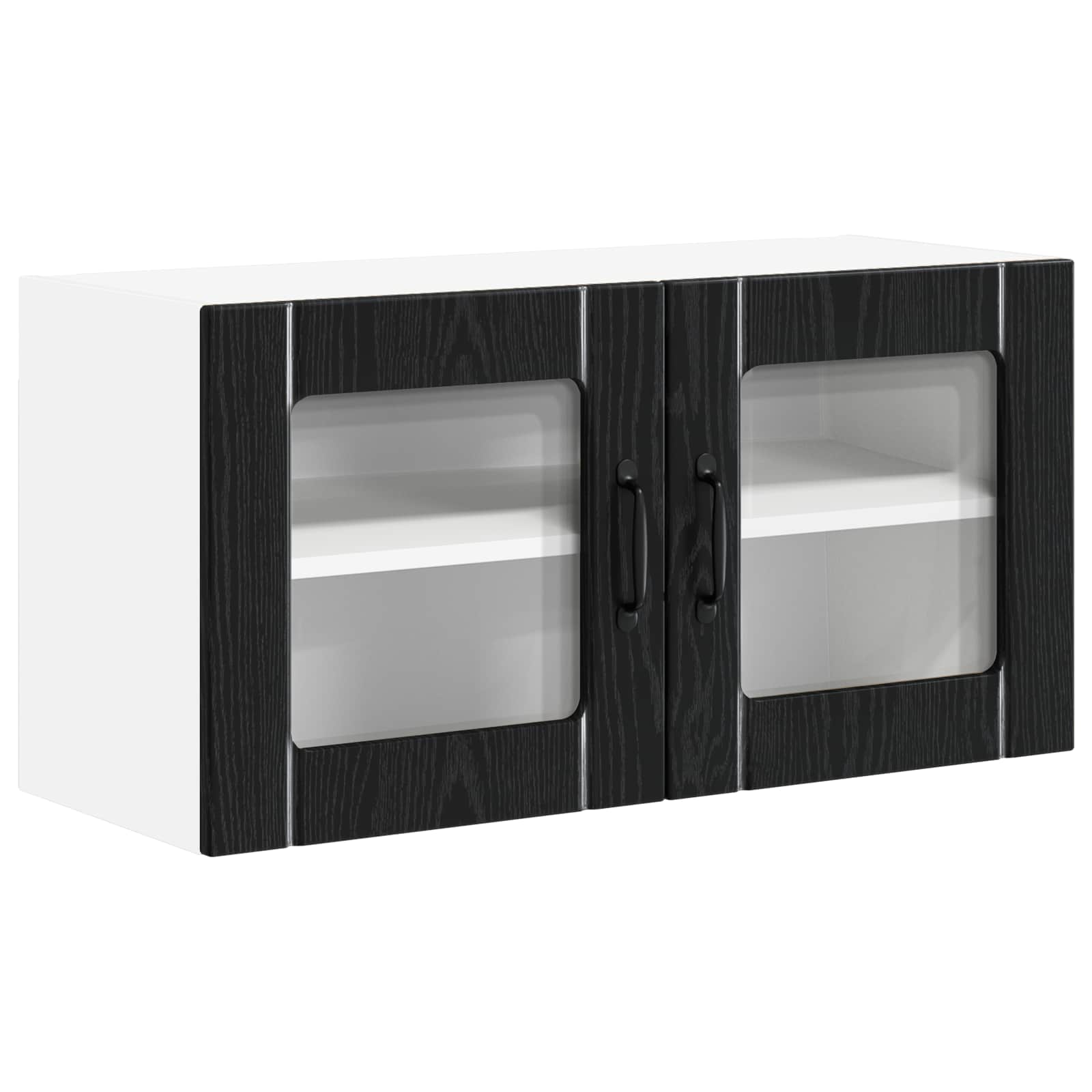 Ραφιέρα τοίχου LUCCA Μαύρη Δρυς 80 x 31 x 40 εκ