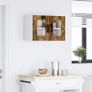 Ραφιέρα τοίχου LUCCA Καπνισμένο Ξύλο Δρυός 60 x 31 x 40 εκ