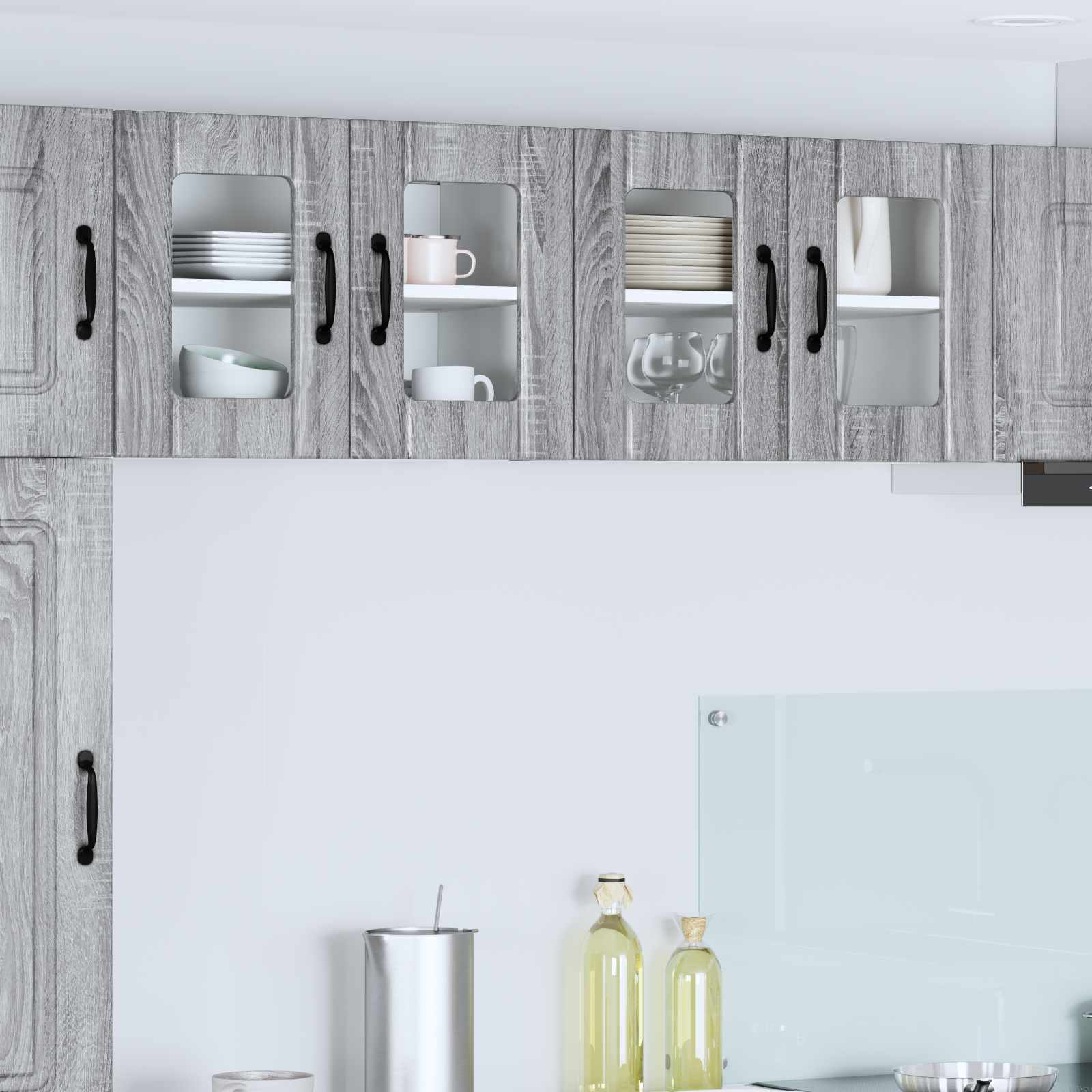 Ραφιέρα τοίχου LUCCA 2 pcs Γκρι Sonoma 60 x 31 x 40 εκ