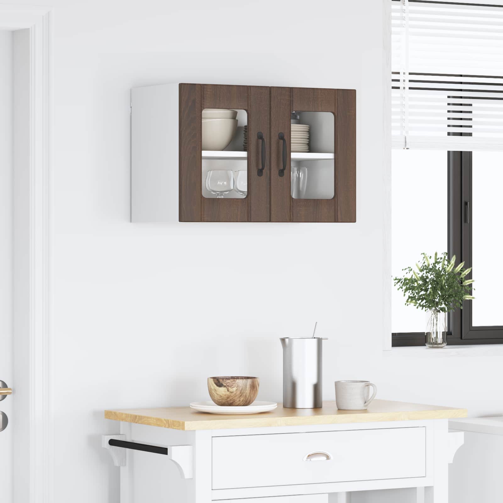 Ραφιέρα τοίχου LUCCA Καφέ Ξύλο Δρυός 60 x 31 x 40 εκ