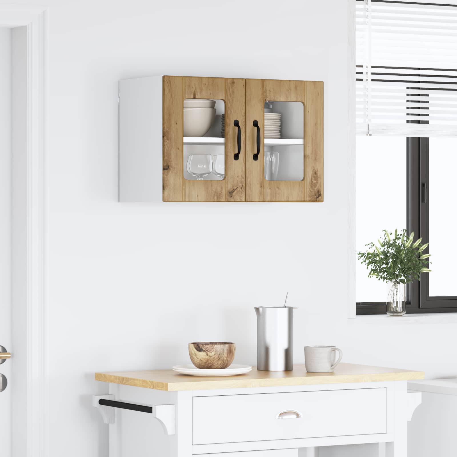 Ραφιέρα τοίχου LUCCA Artisan Δρυς 60 x 31 x 40 εκ