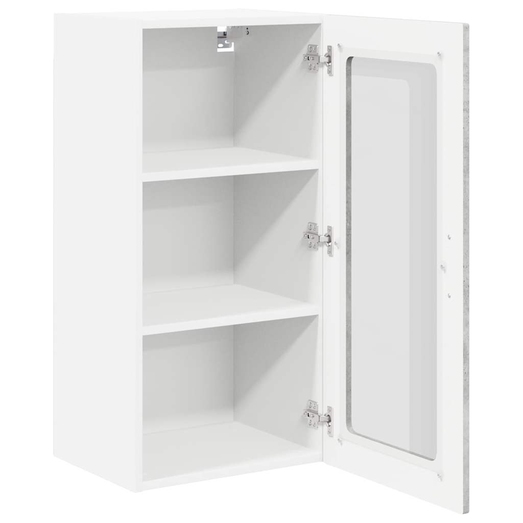 Ραφιέρα τοίχου LUCCA 2 pcs Γκρι Σκυροδέματος 40 x 31 x 80 εκ.