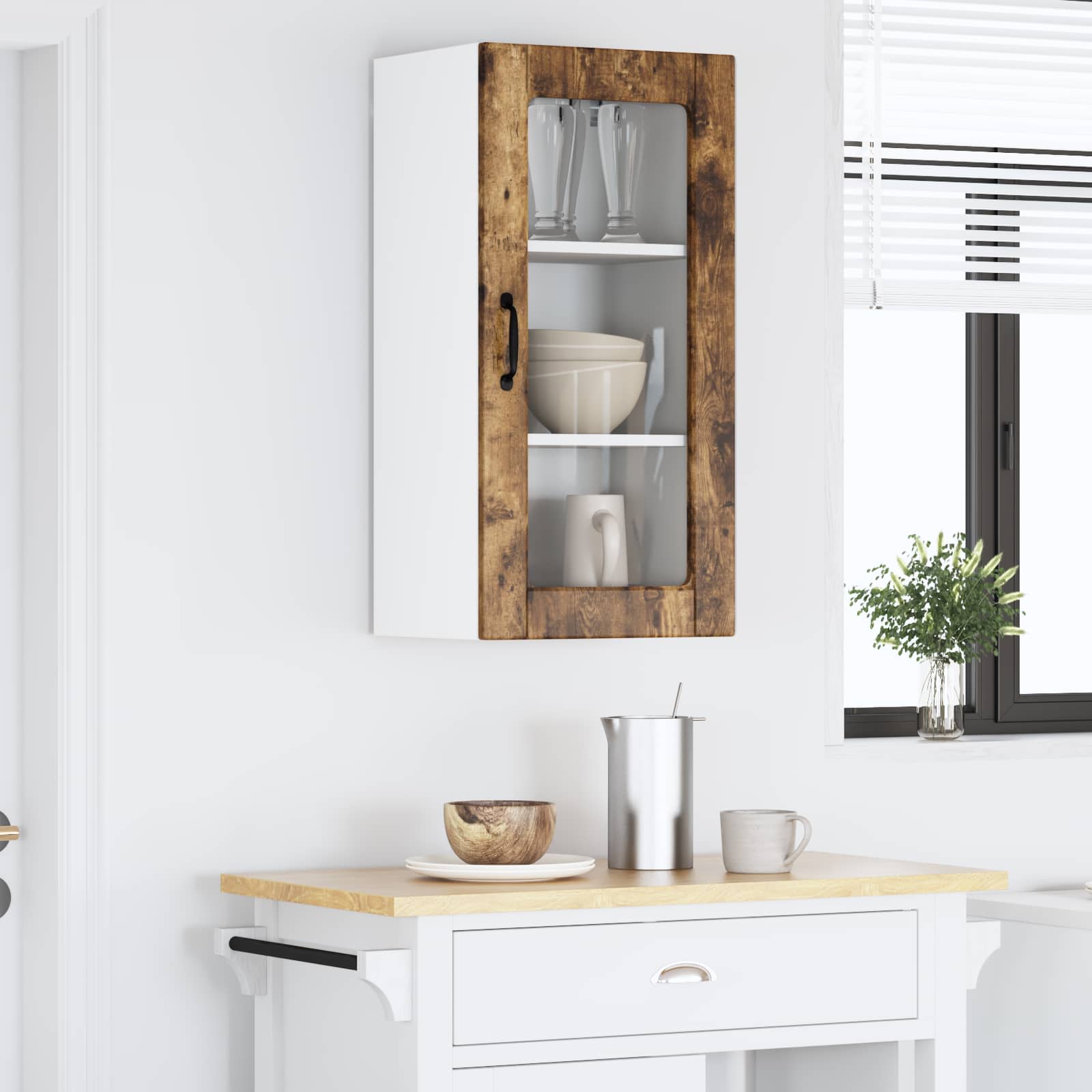 Ντουλάπα Κουζίνας Lucca Καπνισμένο Ξύλο Δρυός 40 x 31 x 80 εκ.