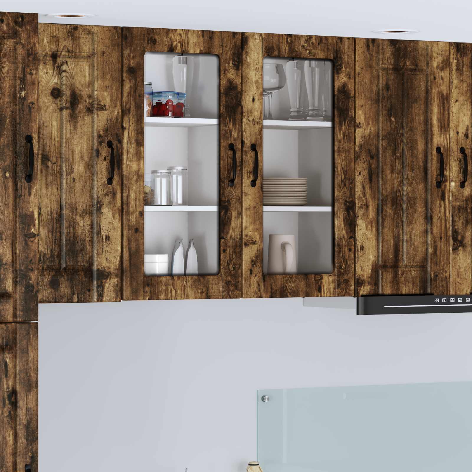 Ντουλάπα Κουζίνας Lucca 2 pcs Καπνισμένο Ξύλο Δρυός