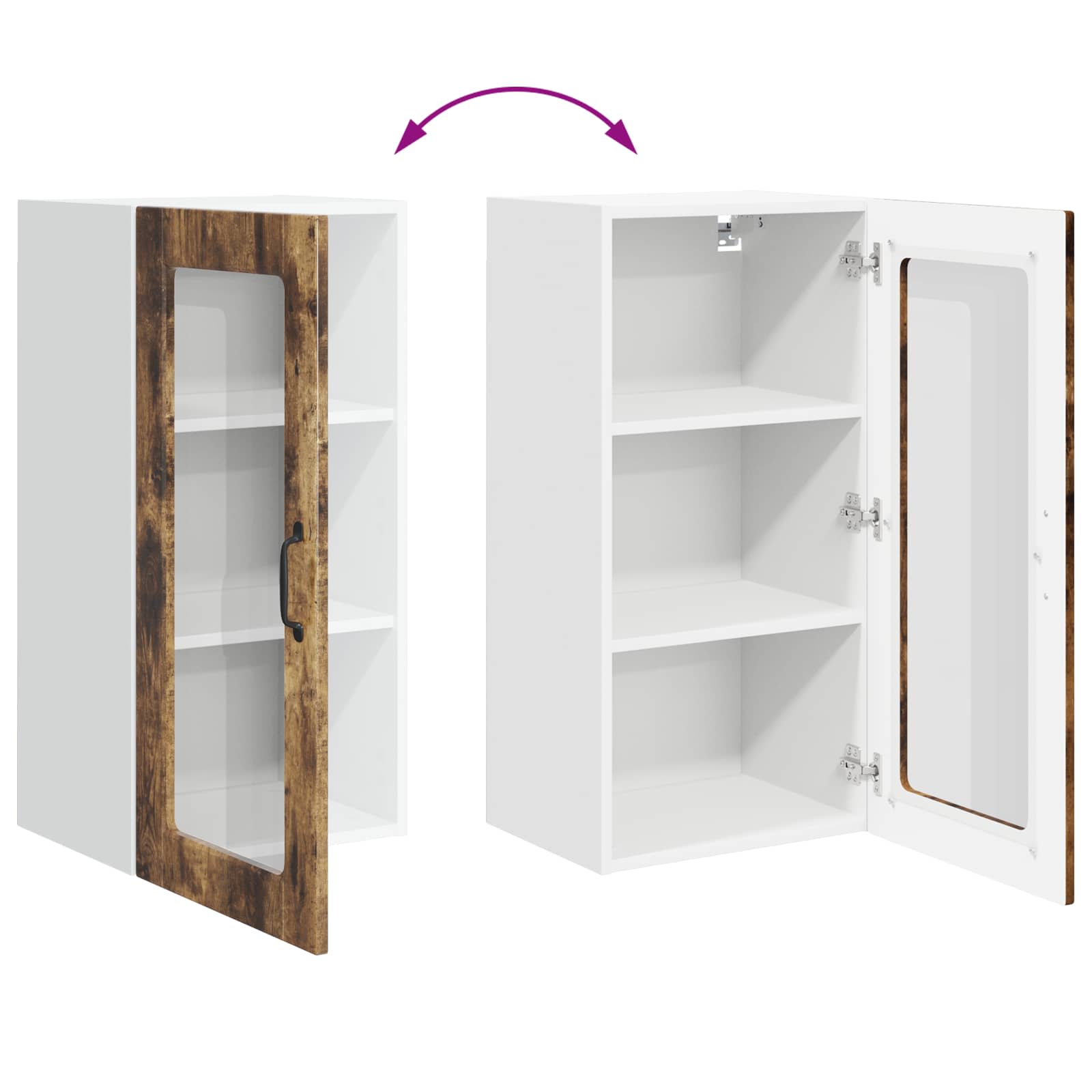 Ντουλάπα Κουζίνας Lucca 2 pcs Καπνισμένο Ξύλο Δρυός