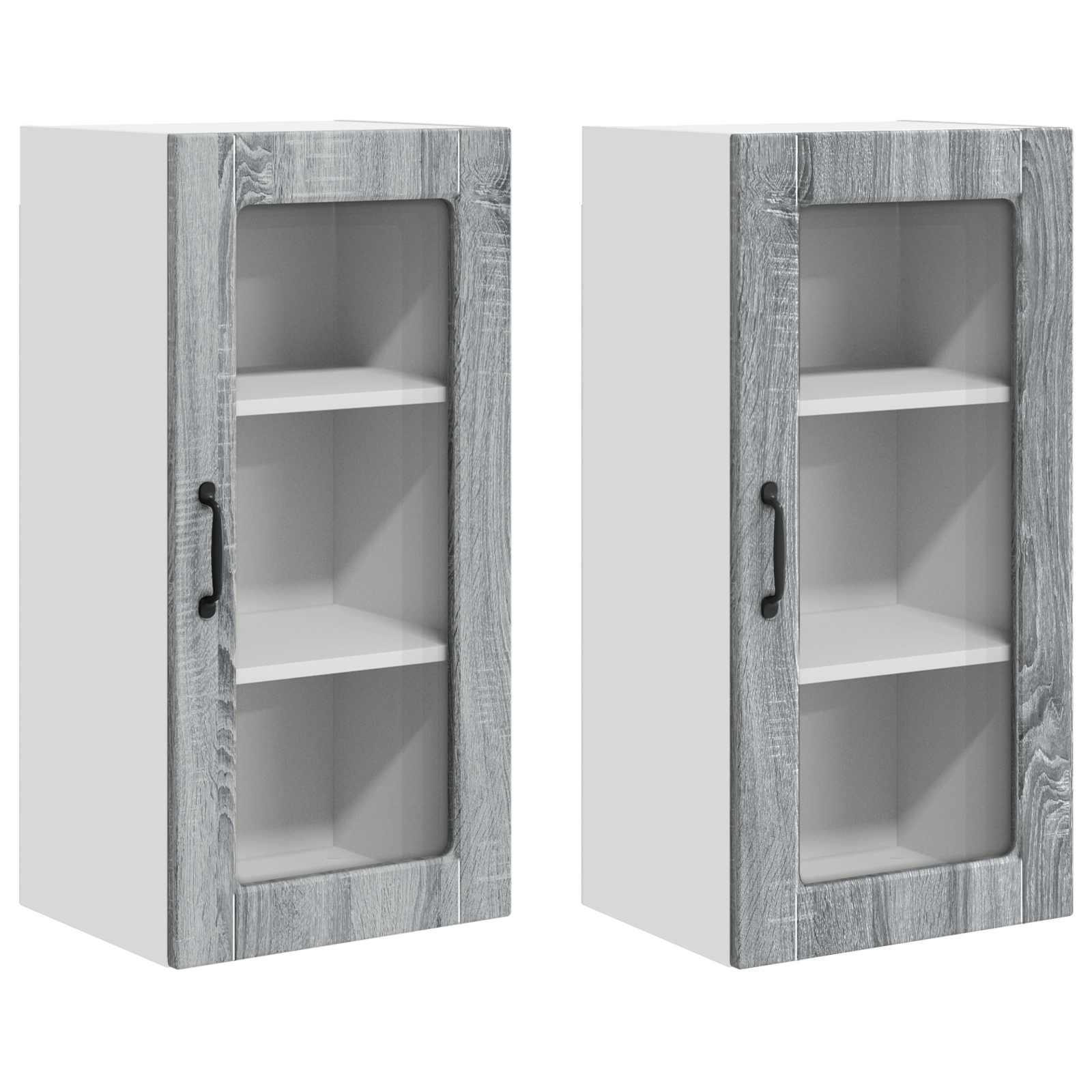 Ραφιέρα τοίχου LUCCA 2 pcs Γκρι Sonoma 40 x 31 x 80 εκ.