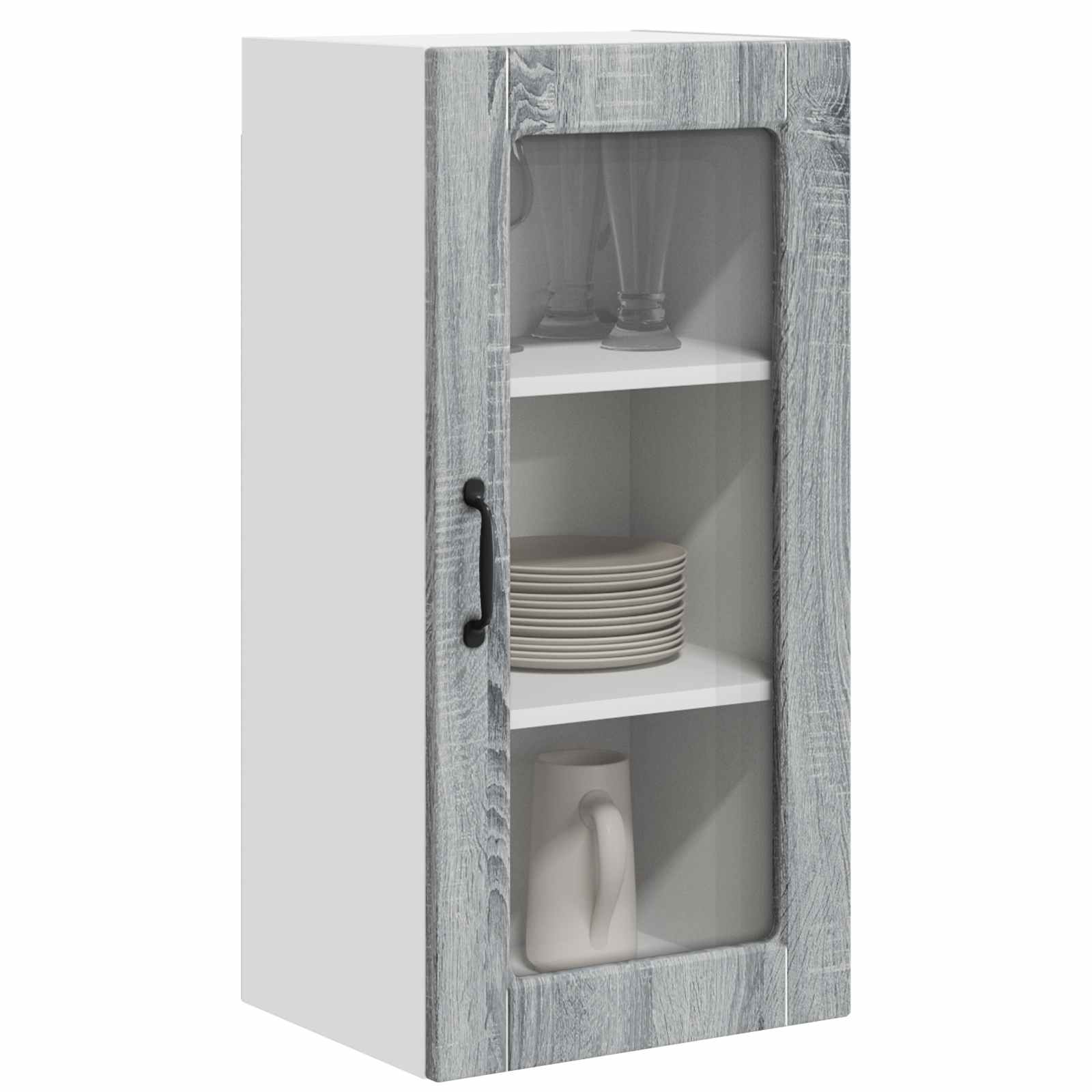 Ραφιέρα τοίχου LUCCA 2 pcs Γκρι Sonoma 40 x 31 x 80 εκ.