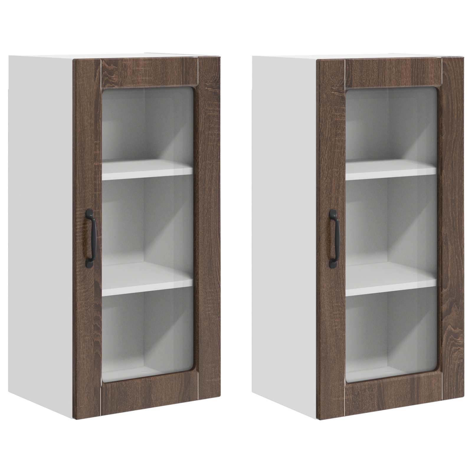 Ντουλάπα Κουζίνας 2 pcs Καφέ δρυς 40 x 31 x 80 εκ.