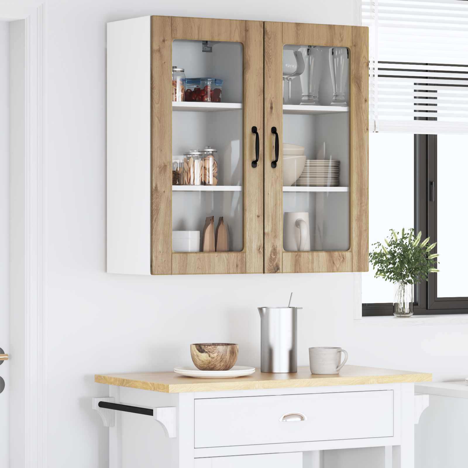 Ντουλάπα Κουζίνας 2 pcs Artisan Oak 40 x 31 x 80 εκ.