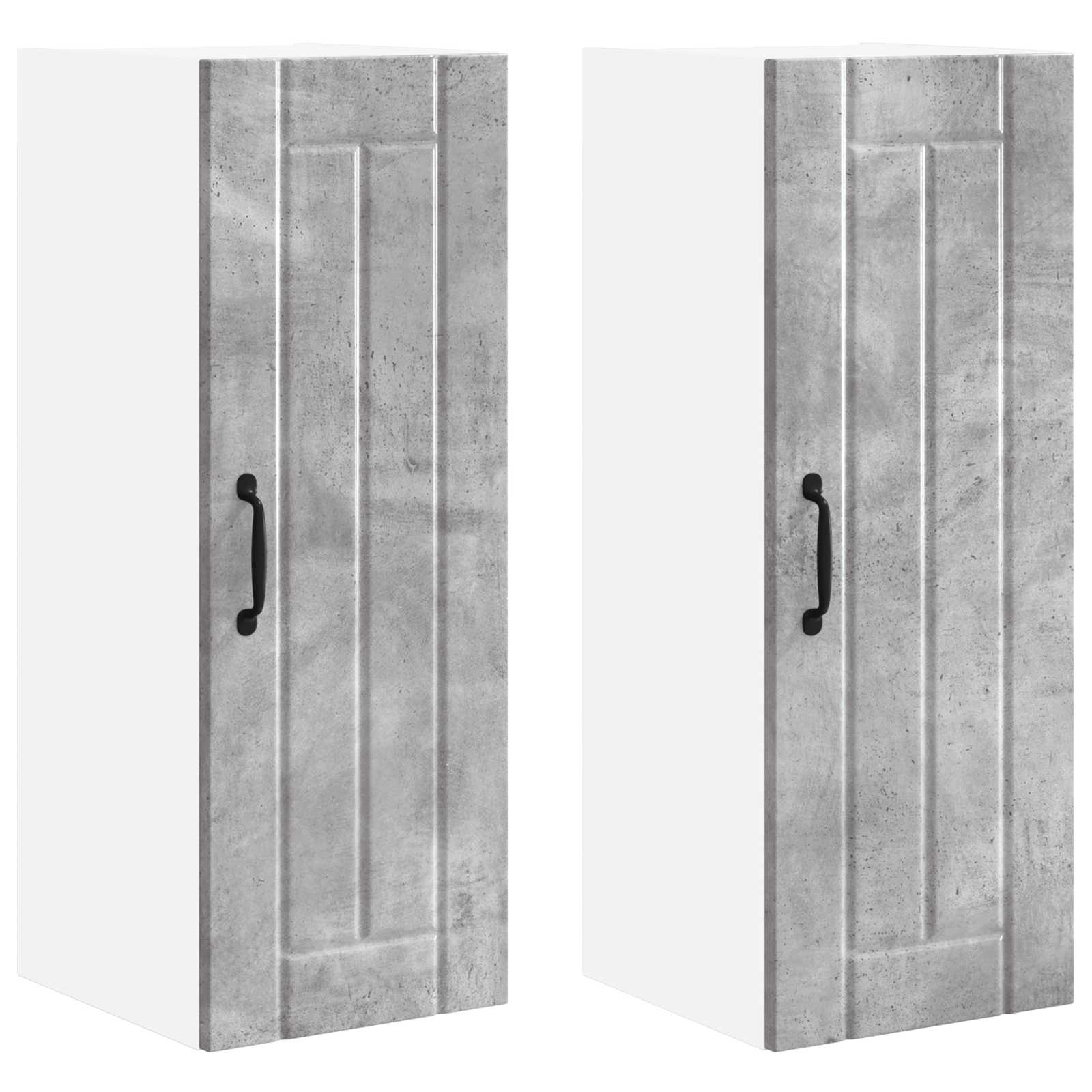Ντουλάπα Τοίχου LUCCA 2 pcs Γκρι Σκυροδέματος 30 x 31 x 80 εκ.