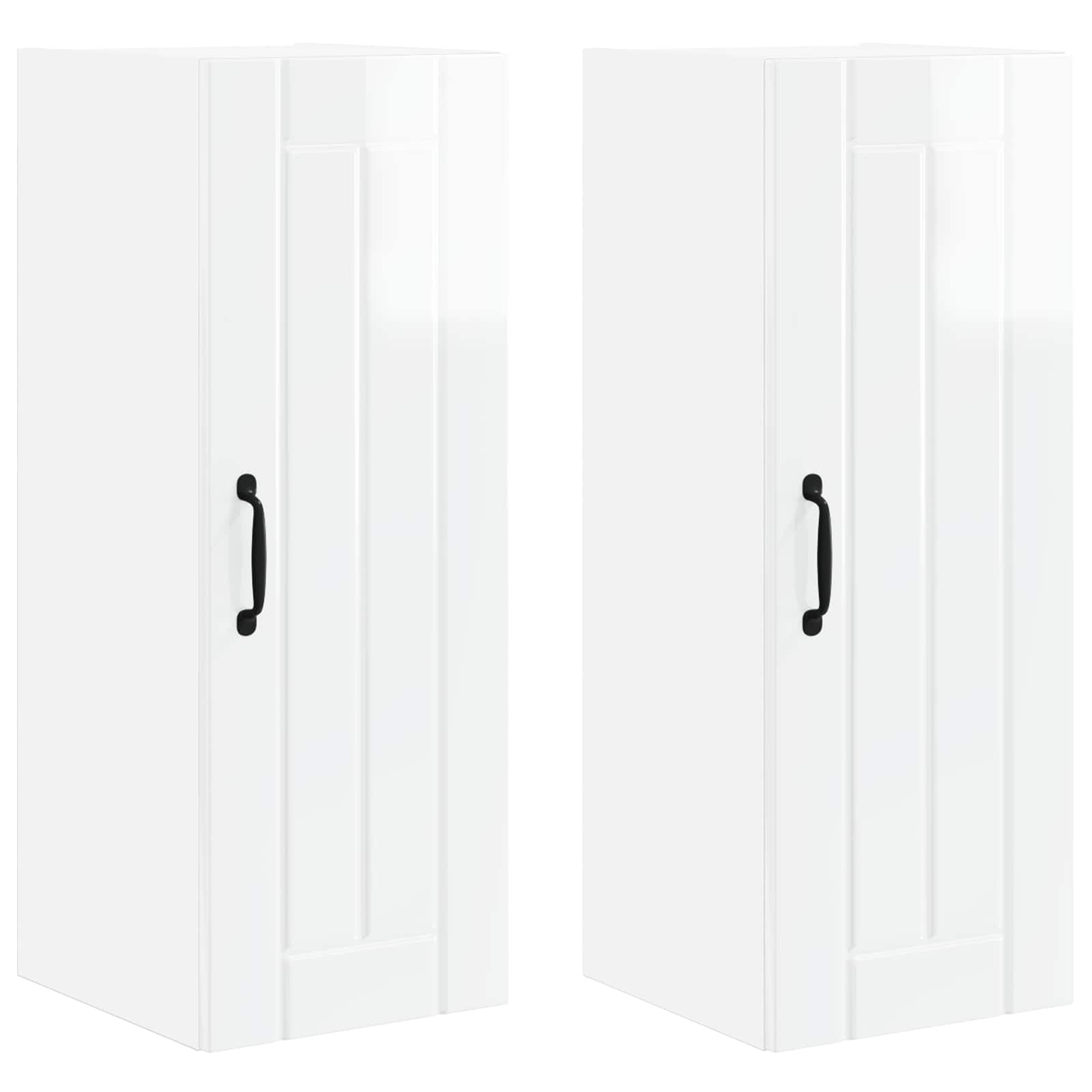 Ντουλάπα Τοίχου LUCCA 2 pcs Γυαλιστερό Λευκό 30 x 31 x 80 εκ.