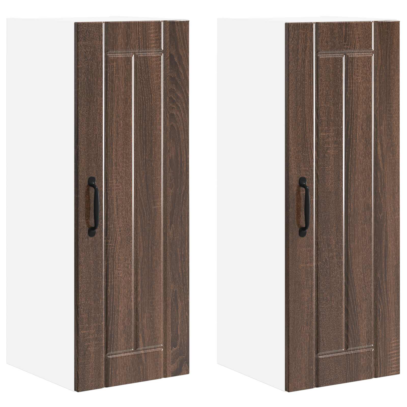 Ντουλάπα Τοίχου LUCCA 2 pcs Καφέ Ξύλο Δρυός 30 x 31 x 80 εκ.