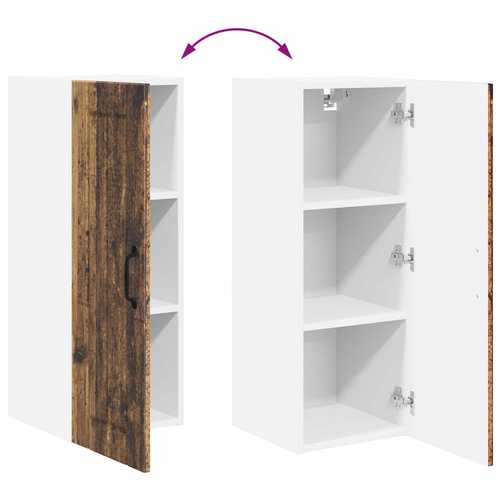 Ντουλάπα Κουζίνας Lucca 2 pcs Παλαιωμένο ξύλο 30 x 31 x 80 εκ.