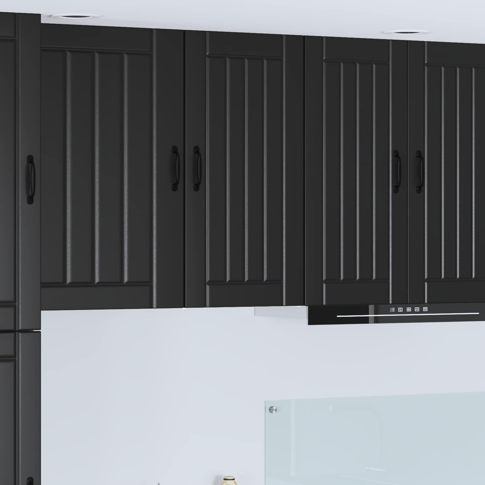 Ντουλάπα Τοίχου LUCCA Μαύρο 40 x 31 x 80 εκ. Επεξεργασμένο Ξύλο