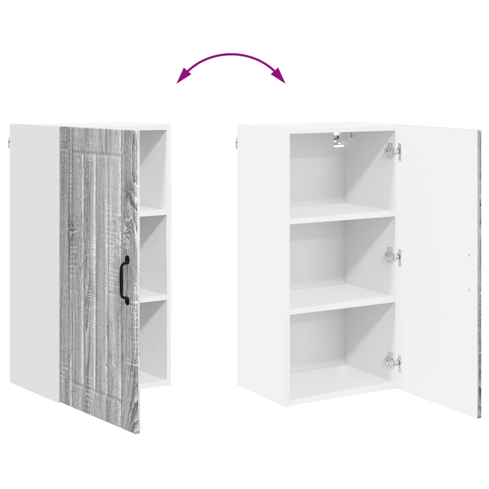 Ντουλάπα Κουζίνας Γκρίζο Σονομα 40 x 31 x 80 εκ.