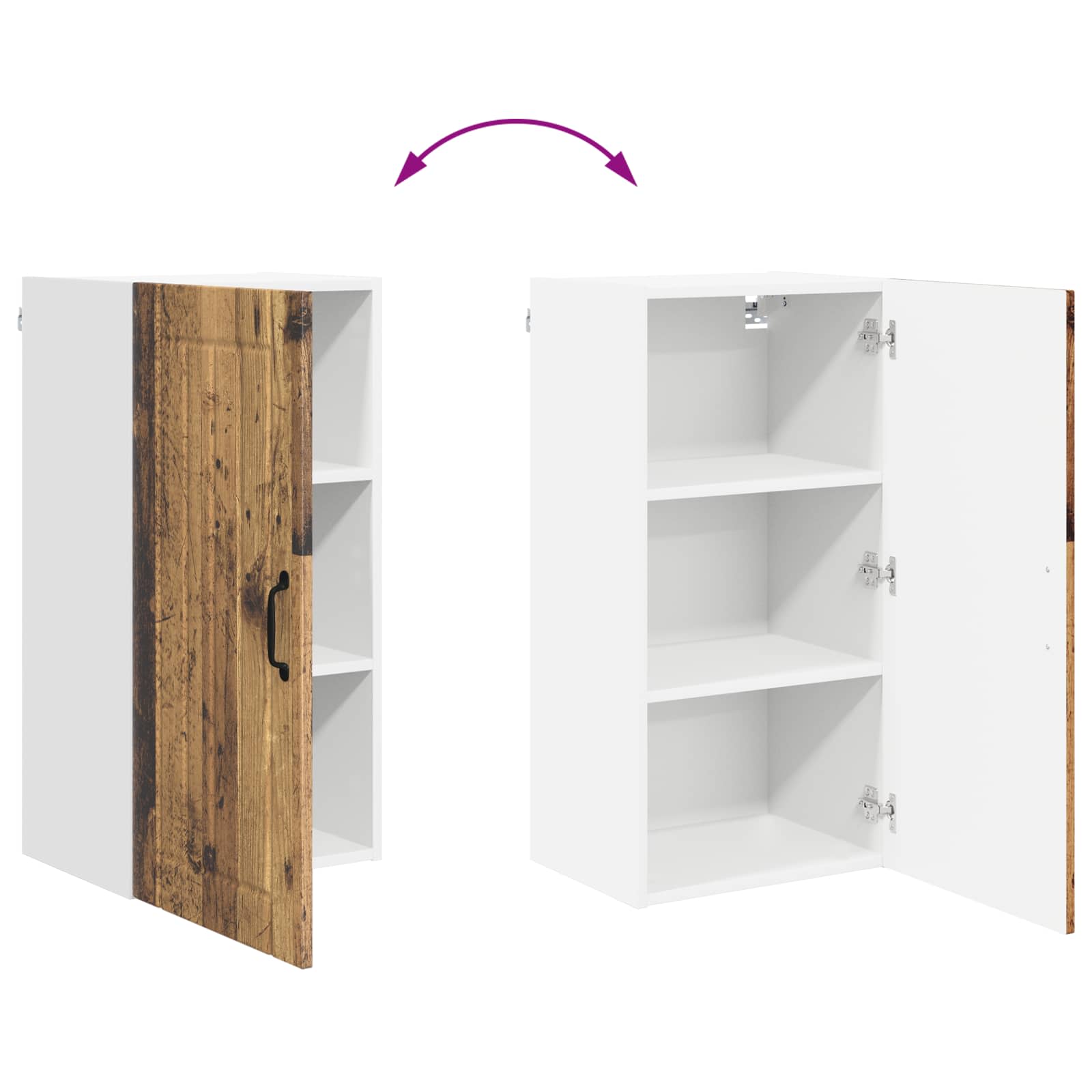 Ντουλάπα Κουζίνας Lucca Παλαιωμένο ξύλο 40 x 31 x 80 εκ.