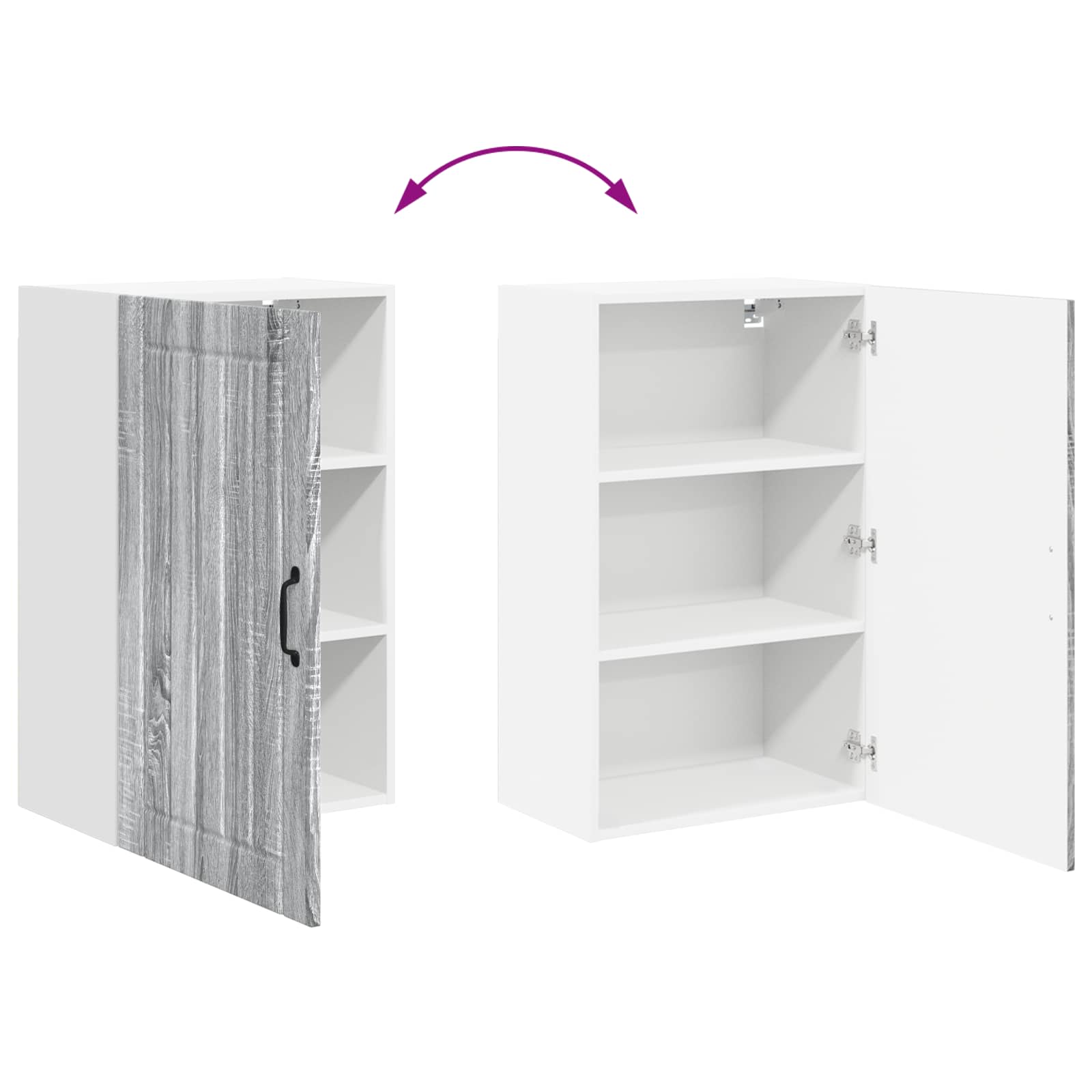 Πάνελ πλυντηρίου πιάτων Lucca Γκρι Sonoma 50 x 31 x 80 εκ.