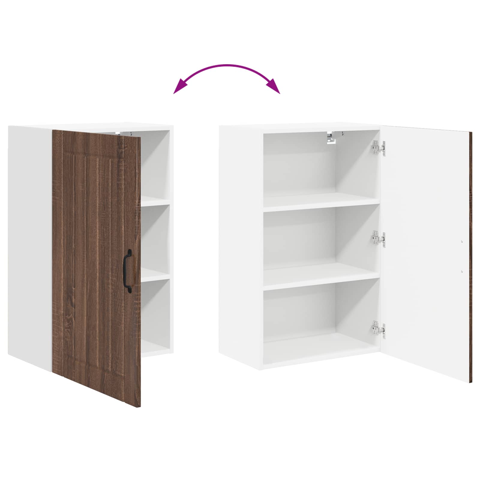 Πάνελ πλυντηρίου πιάτων Lucca Καφέ Ξύλο Δρυός 50 x 31 x 80 εκ.