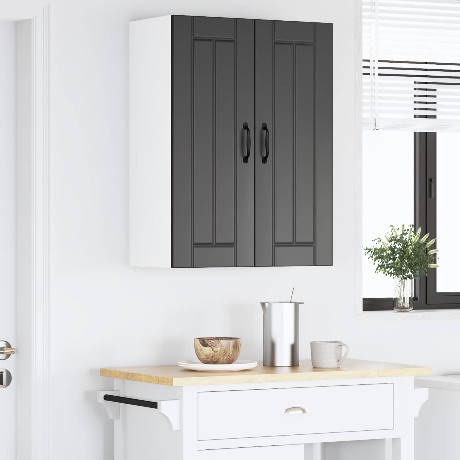 Ντουλάπα Κουζίνας Μαύρο 60 x 31 x 80 εκ. Επεξεργασμένο ξύλο - Pakobazaar