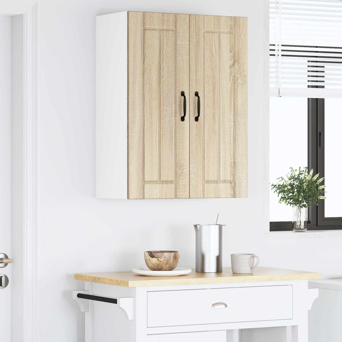 Ραφιέρα τοίχου LUCCA Sonoma Δρυς 60 x 31 x 80 εκ. - Pakobazaar