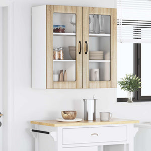 Ραφιέρα τοίχου LUCCA Sonoma Δρυς 80 x 31 x 80 εκ.