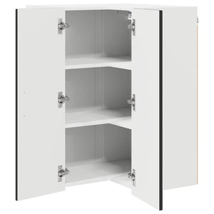 Ντουλάπα Γωνίας LUCCA Μαύρο 57 x 57 x 80 εκ. Επεξεργασμένο Ξύλο