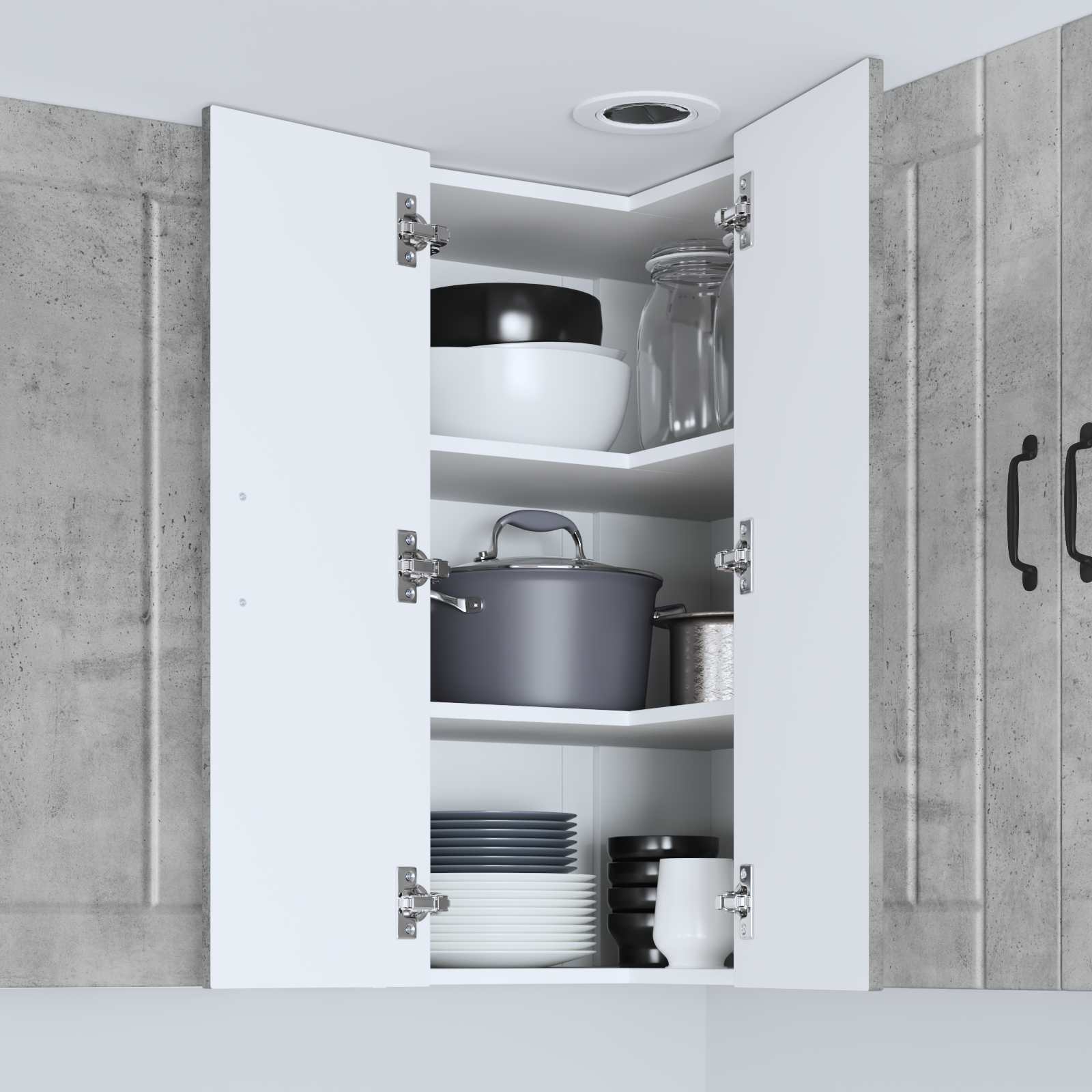 Ντουλάπα Γωνίας LUCCA Γκρι Σκυροδέματος 57 x 57 x 80 εκ.