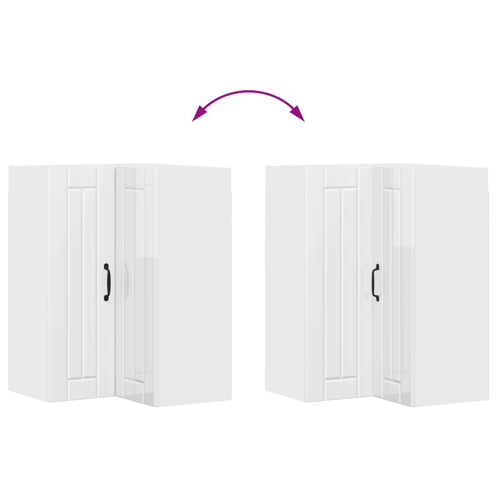 Ντουλάπα Κουζίνας Lucca Γυαλιστερό Λευκό 57 x 57 x 80 εκ.