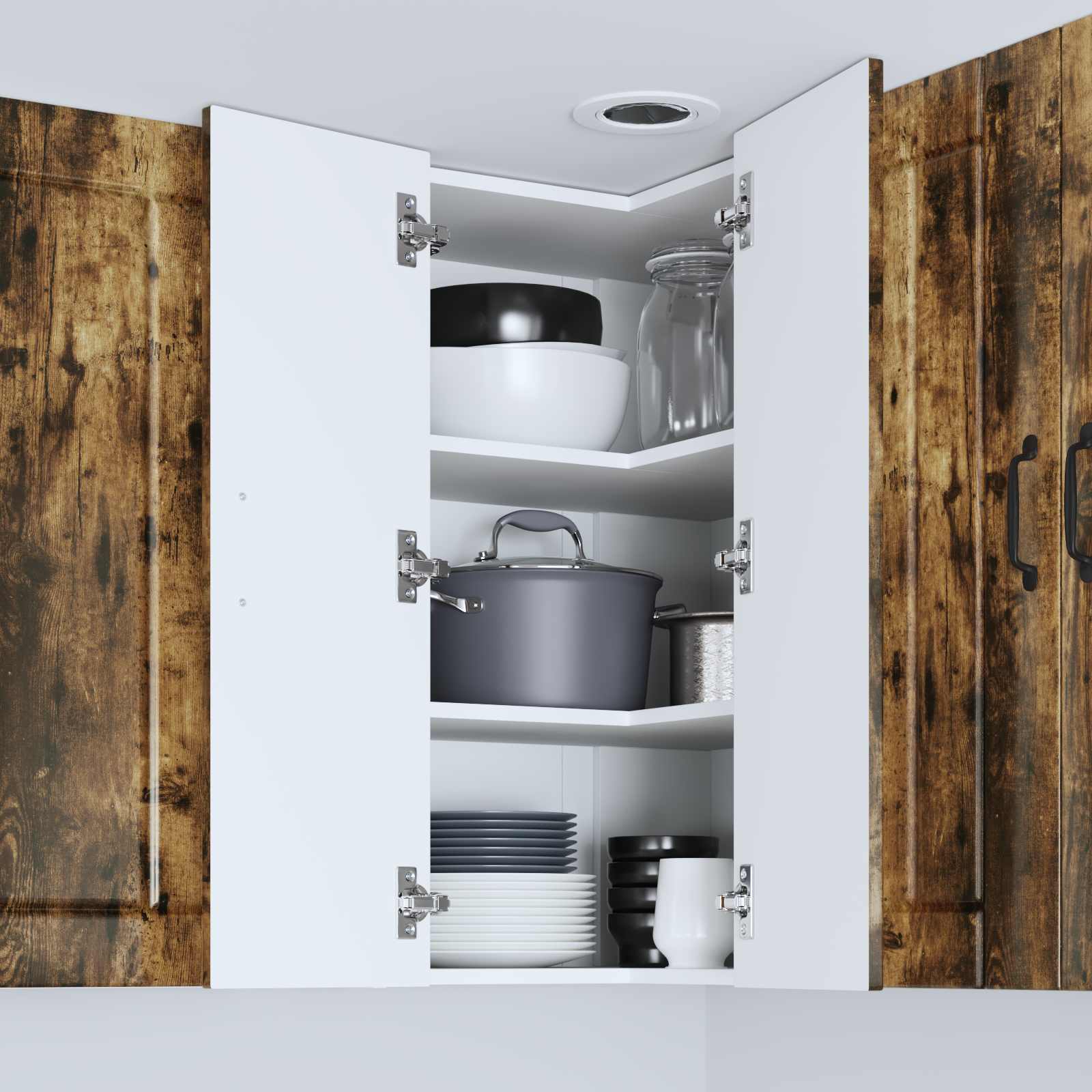Ντουλάπα Γωνίας LUCCA Καπνισμένο Ξύλο Δρυός 57 x 57 x 80 εκ.