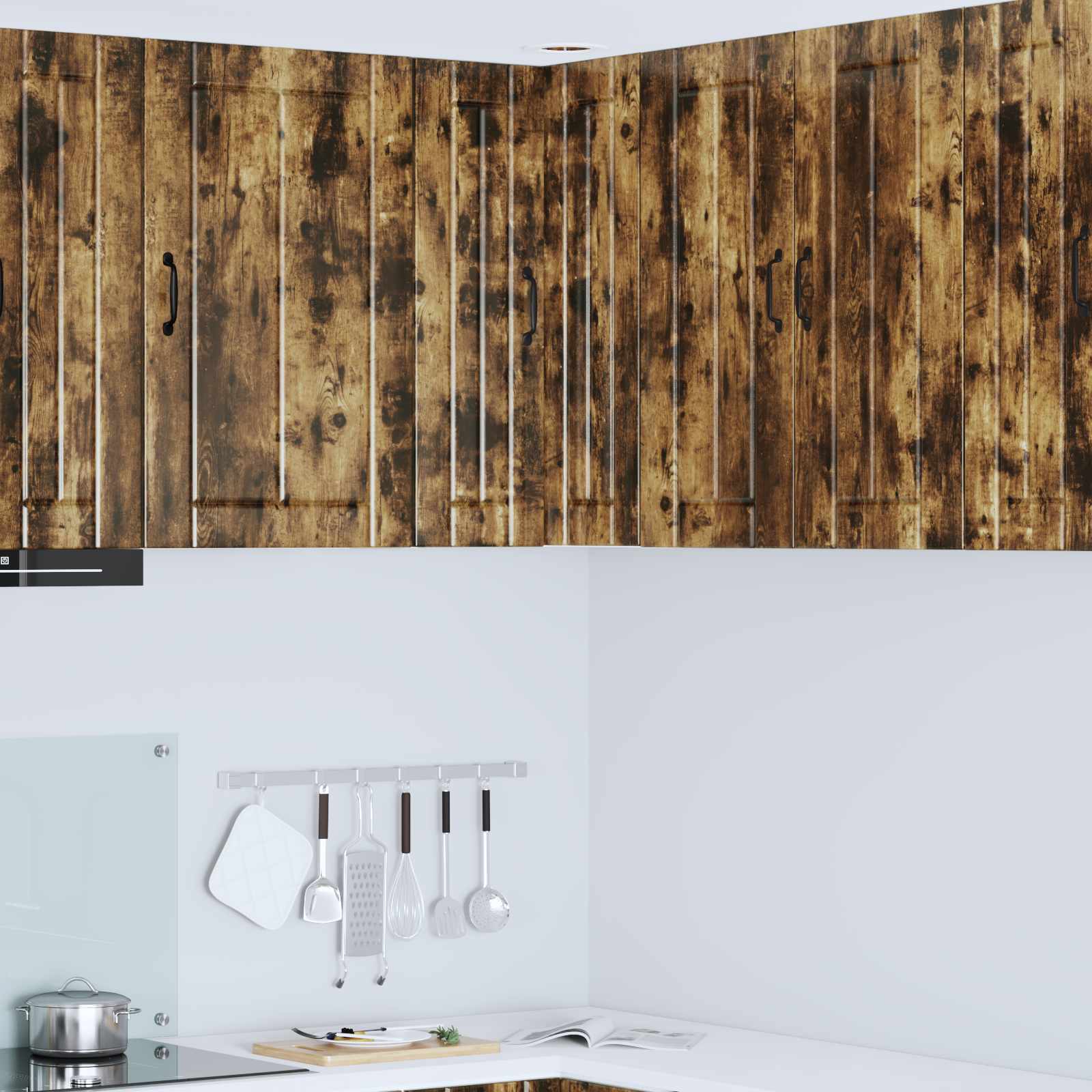 Ντουλάπα Γωνίας LUCCA Καπνισμένο Ξύλο Δρυός 57 x 57 x 80 εκ.