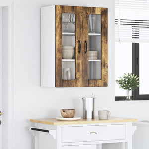 Ραφιέρα τοίχου LUCCA Καπνισμένο Ξύλο Δρυός 60 x 31 x 80 εκ.