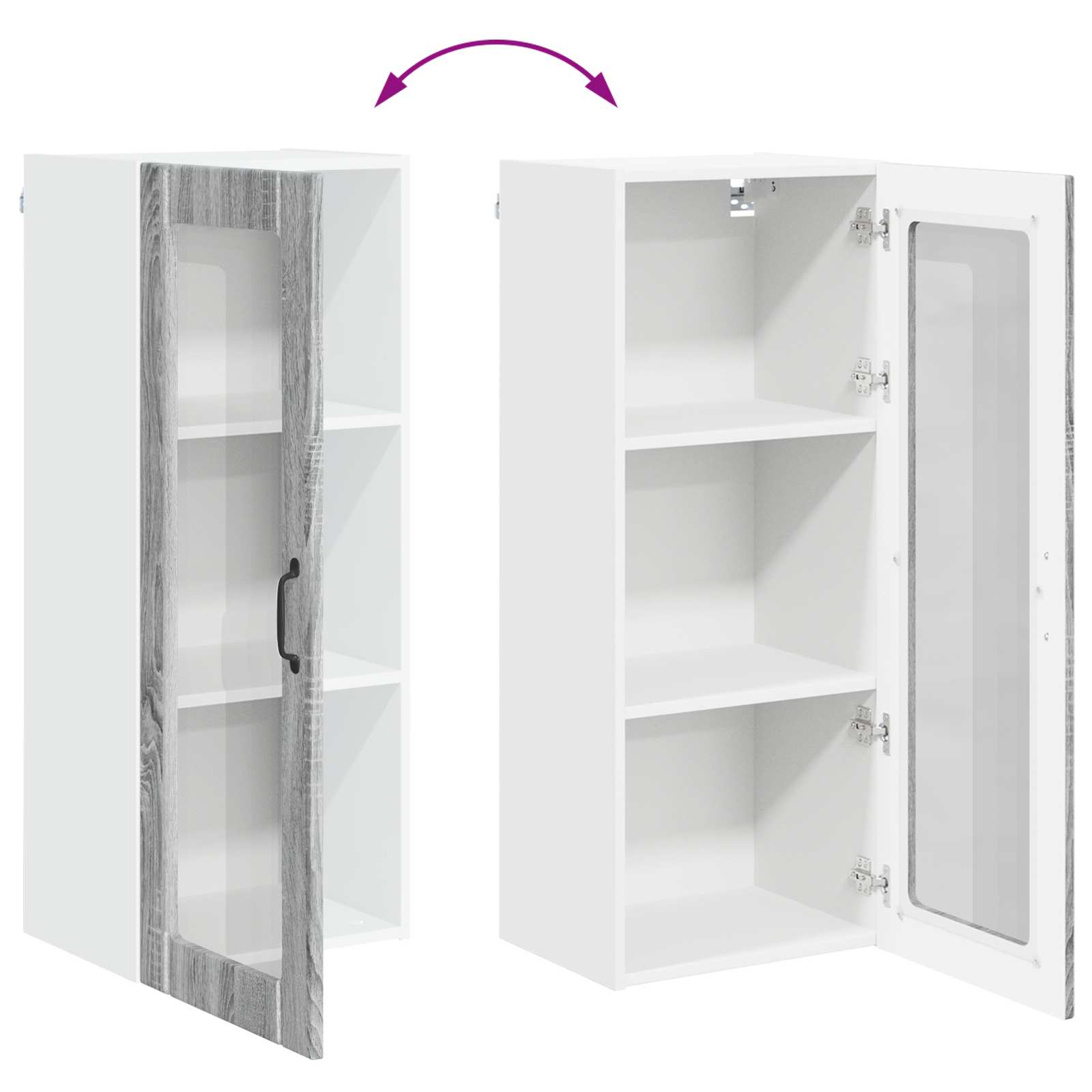 Ντουλάπα Κουζίνας Lucca Γκρι Sonoma 40 x 31 x 100 εκ.