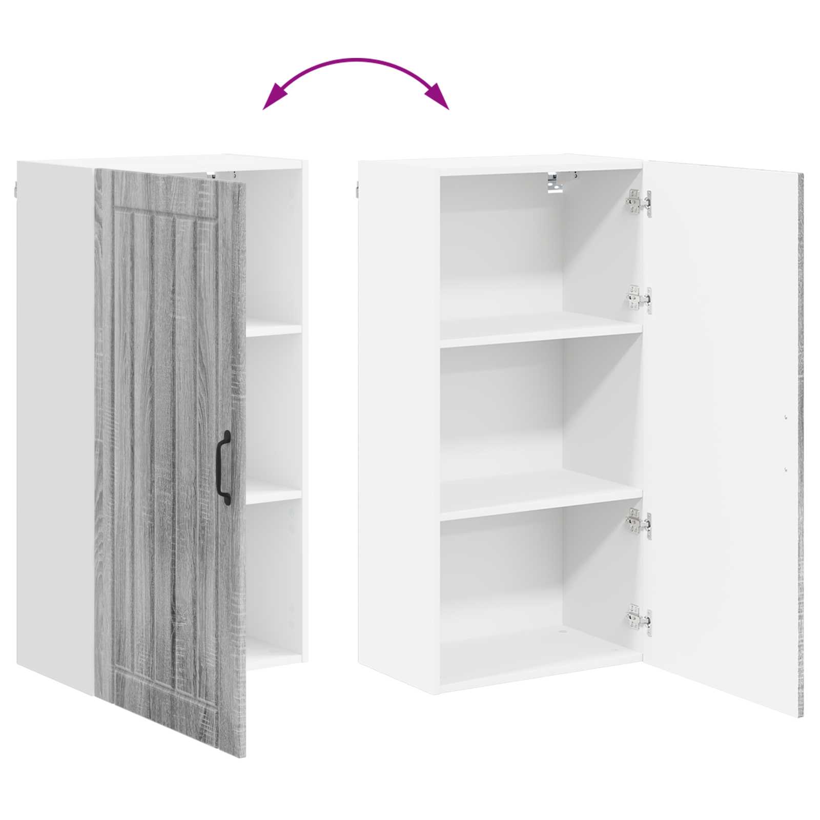 Πάνελ πλυντηρίου πιάτων Lucca Γκρι Sonoma 50 x 31 x 100 εκ.