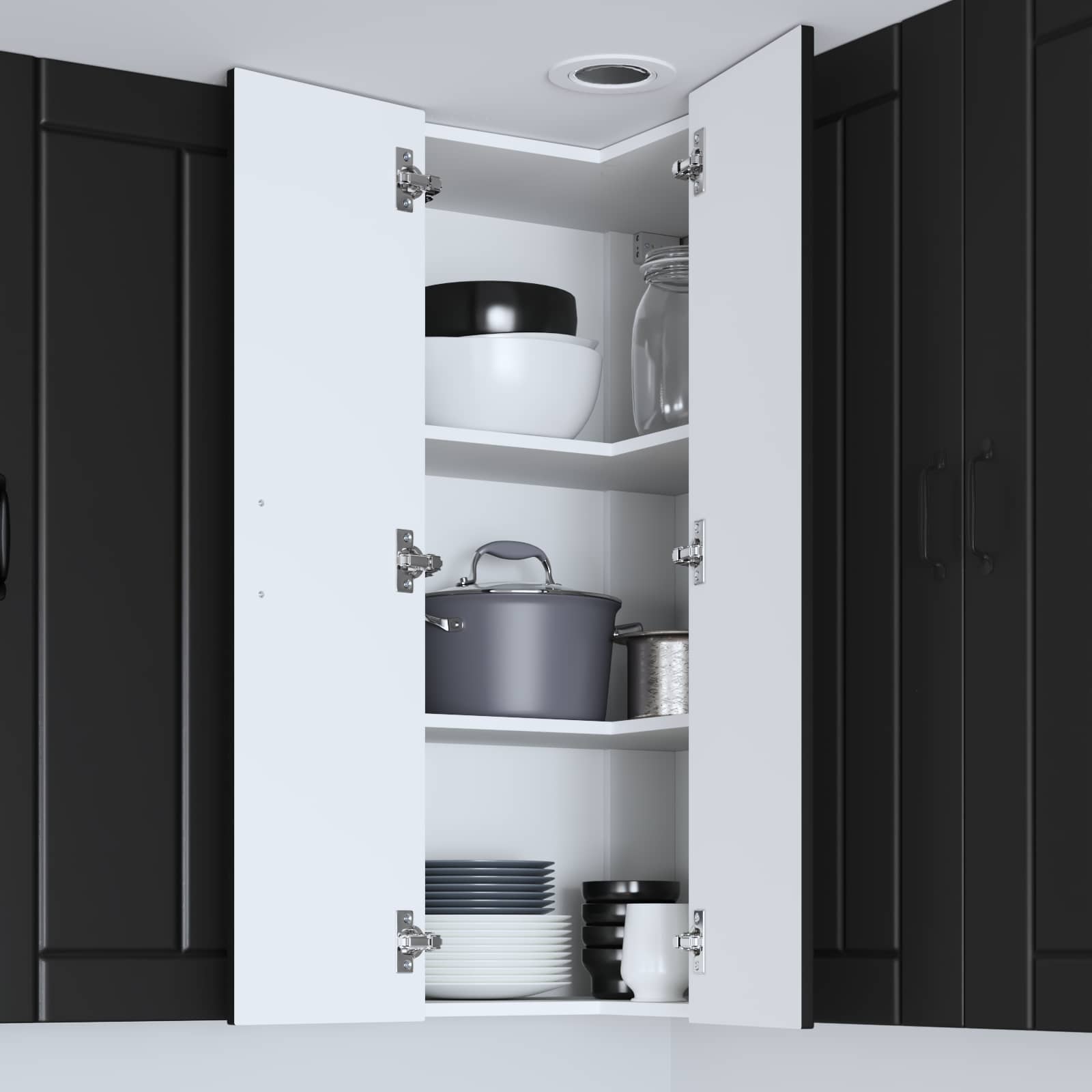 Ντουλάπα Κουζίνας Μαύρο 57 x 57 x 100 εκ. Επεξεργασμένο ξύλο