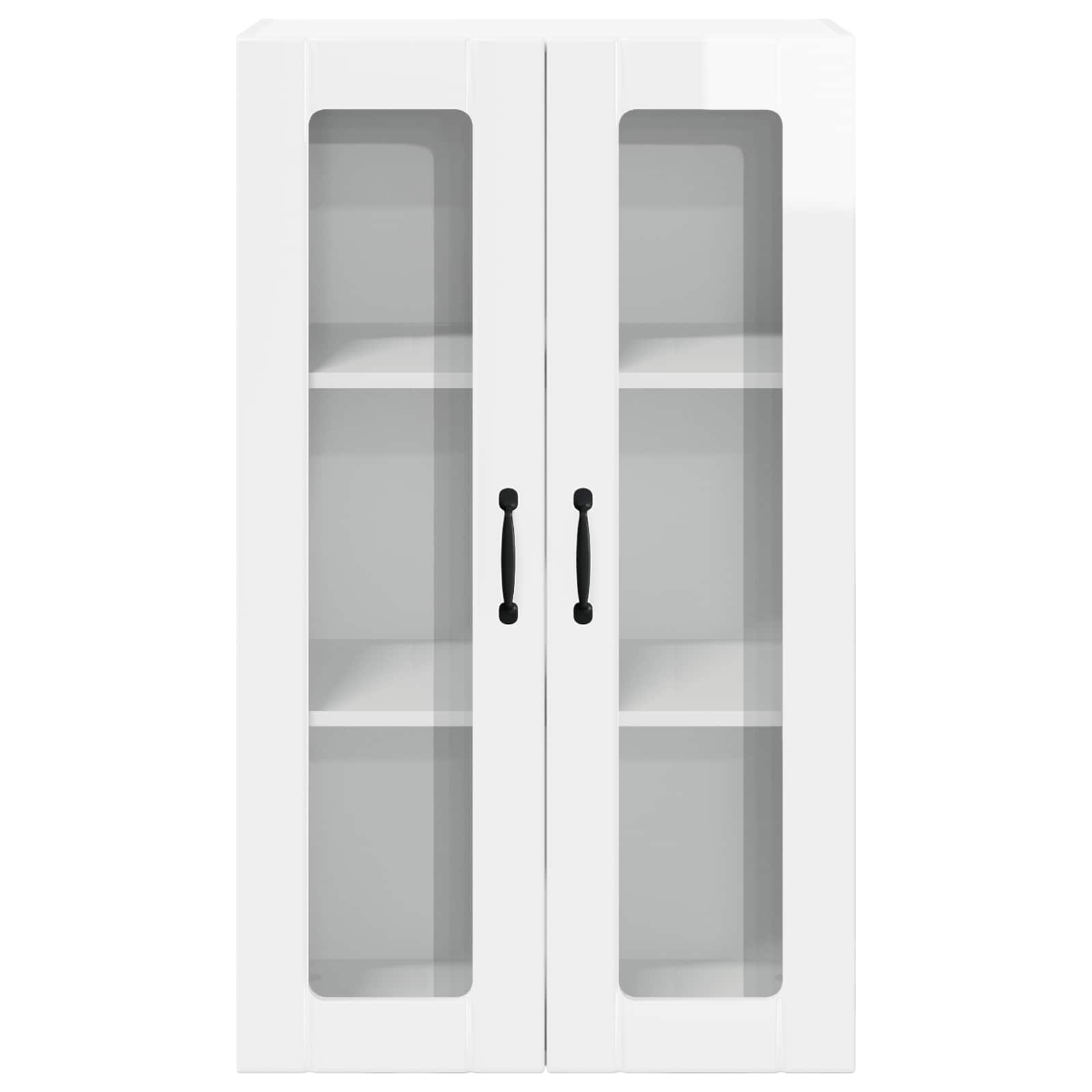 Κρεμαστό ντουλάπι κουζίνας Επιτοίχιο Υψηλής γυαλάδας λευκό - Pakobazaar