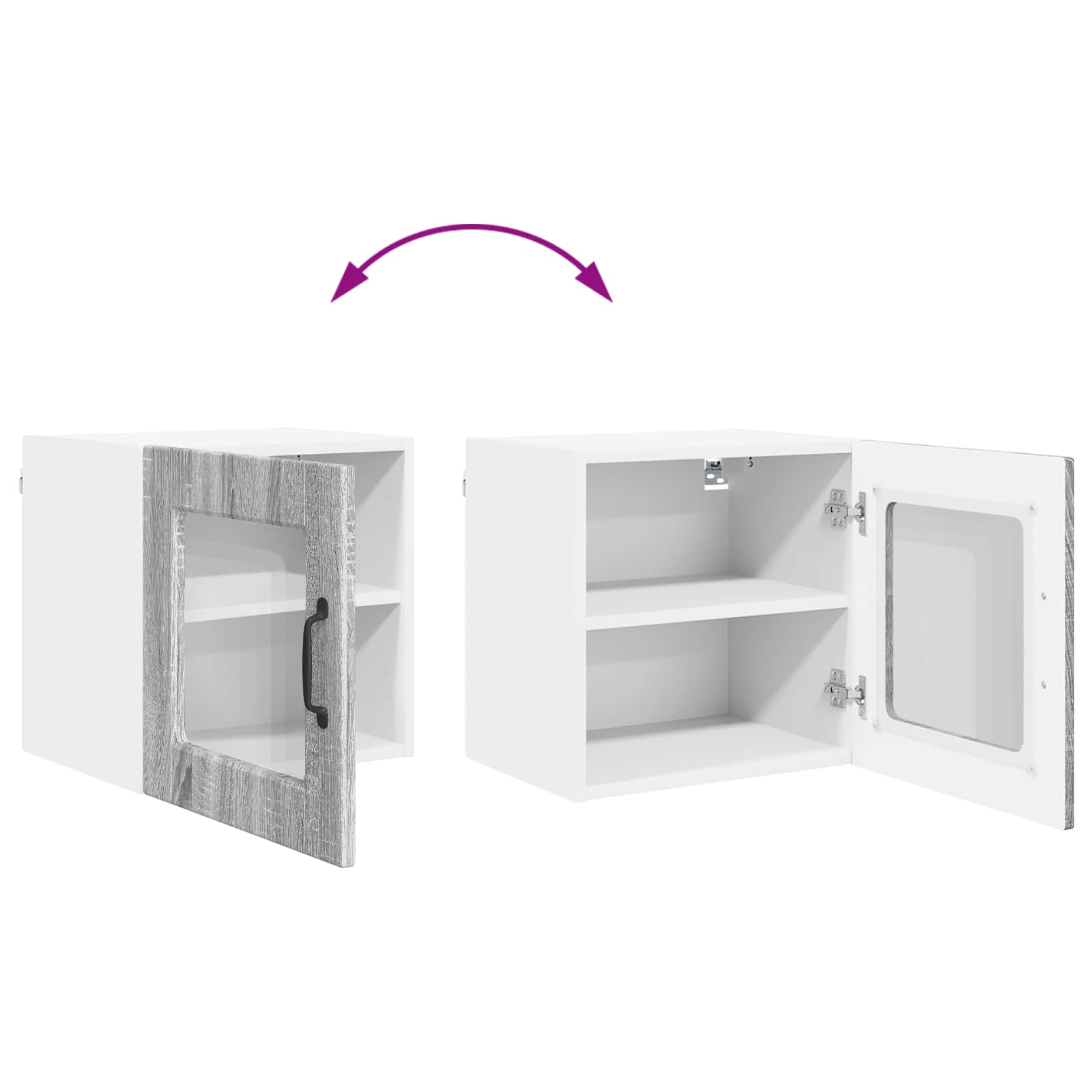 Πάνελ πλυντηρίου πιάτων με ράφι Γκρίζο Σονομα 40 x 31 x 40 εκ.